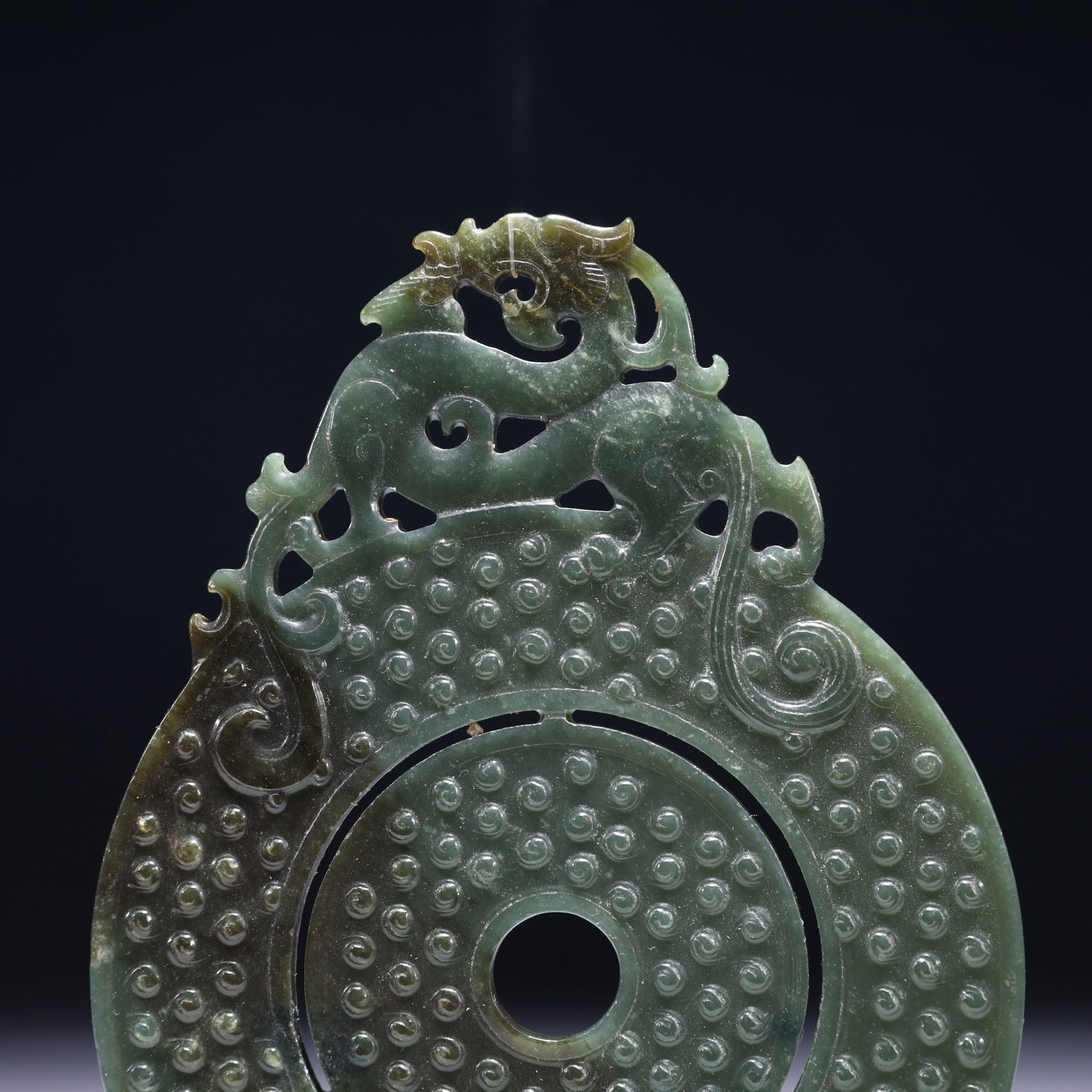 An Exquisite Jasper Dragon Pattern Pendant - 2