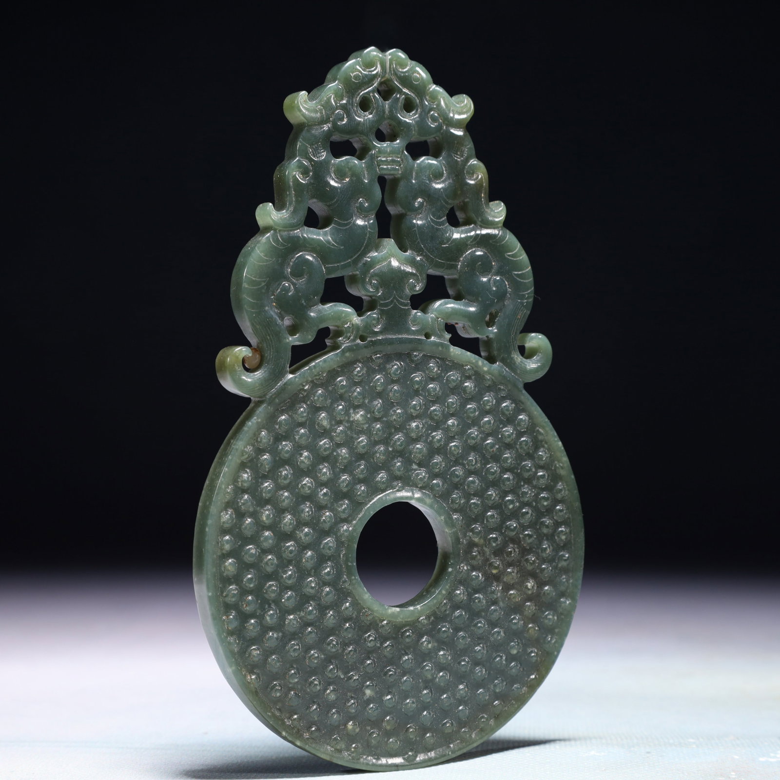 An Exquisite Jasper Dragon Pattern Pendant - 5