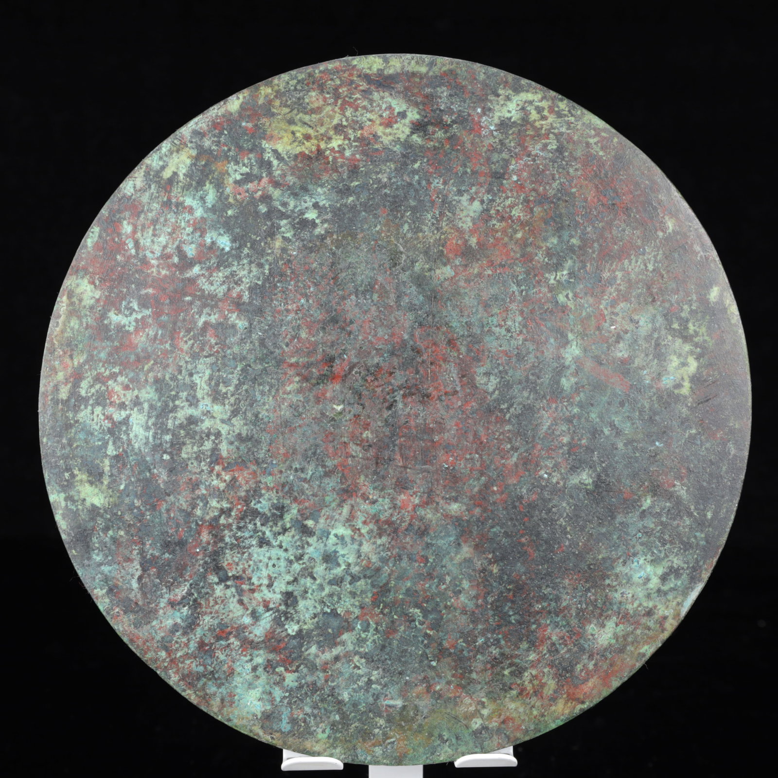 An Archaic Bronze Bats Pattern Round Mirror - 8