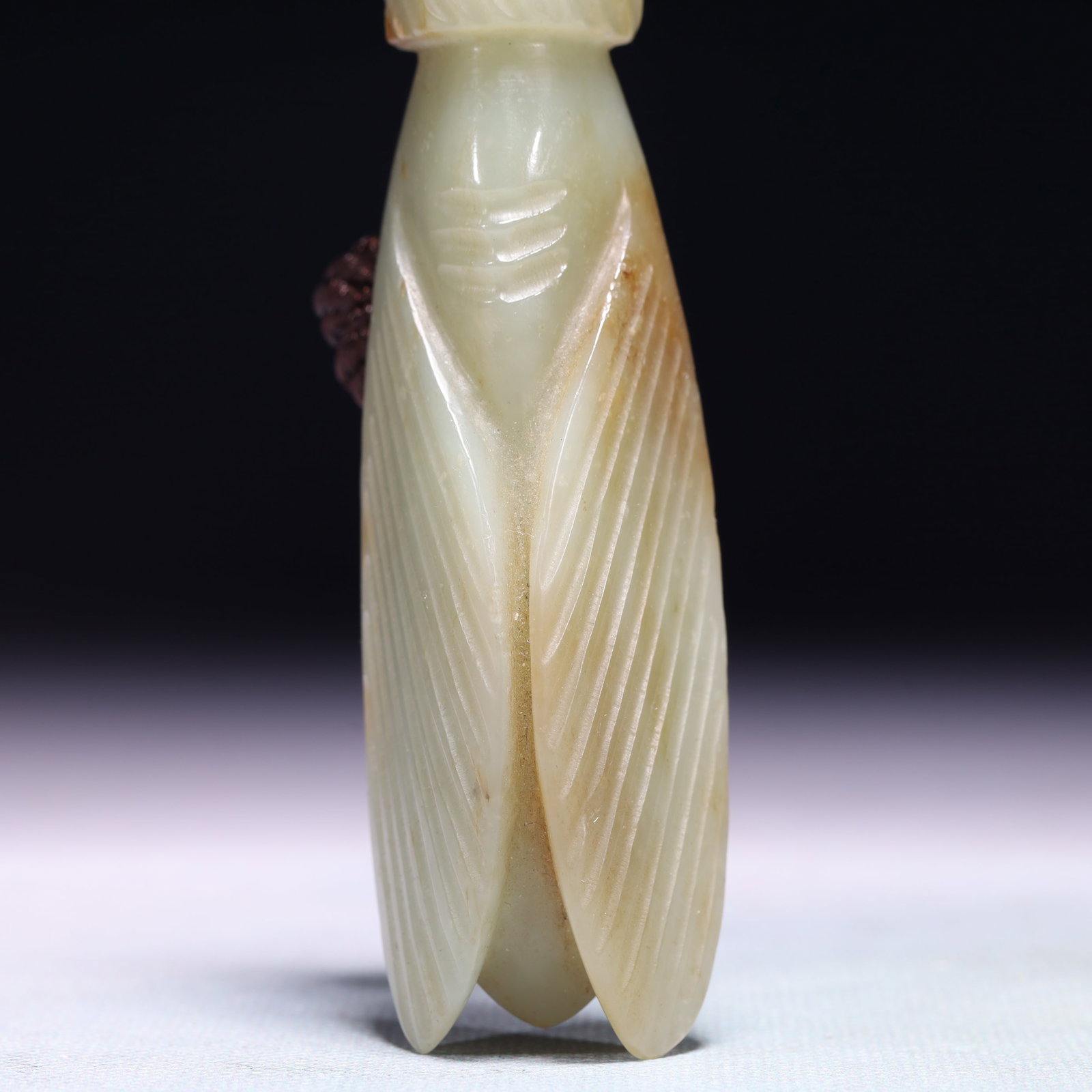 An Exquisite White Jade Cicada Pendant - 3