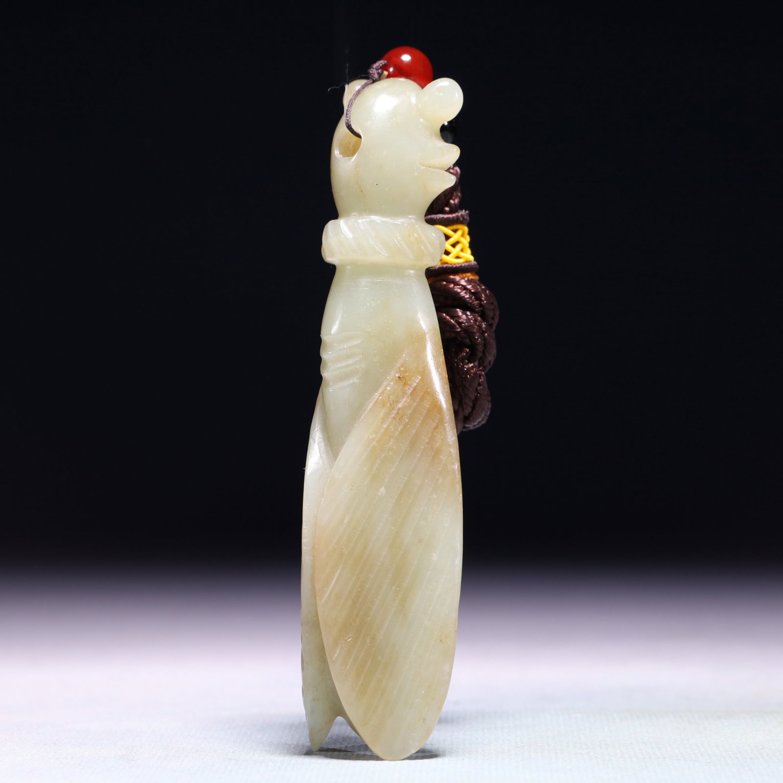 An Exquisite White Jade Cicada Pendant - 4
