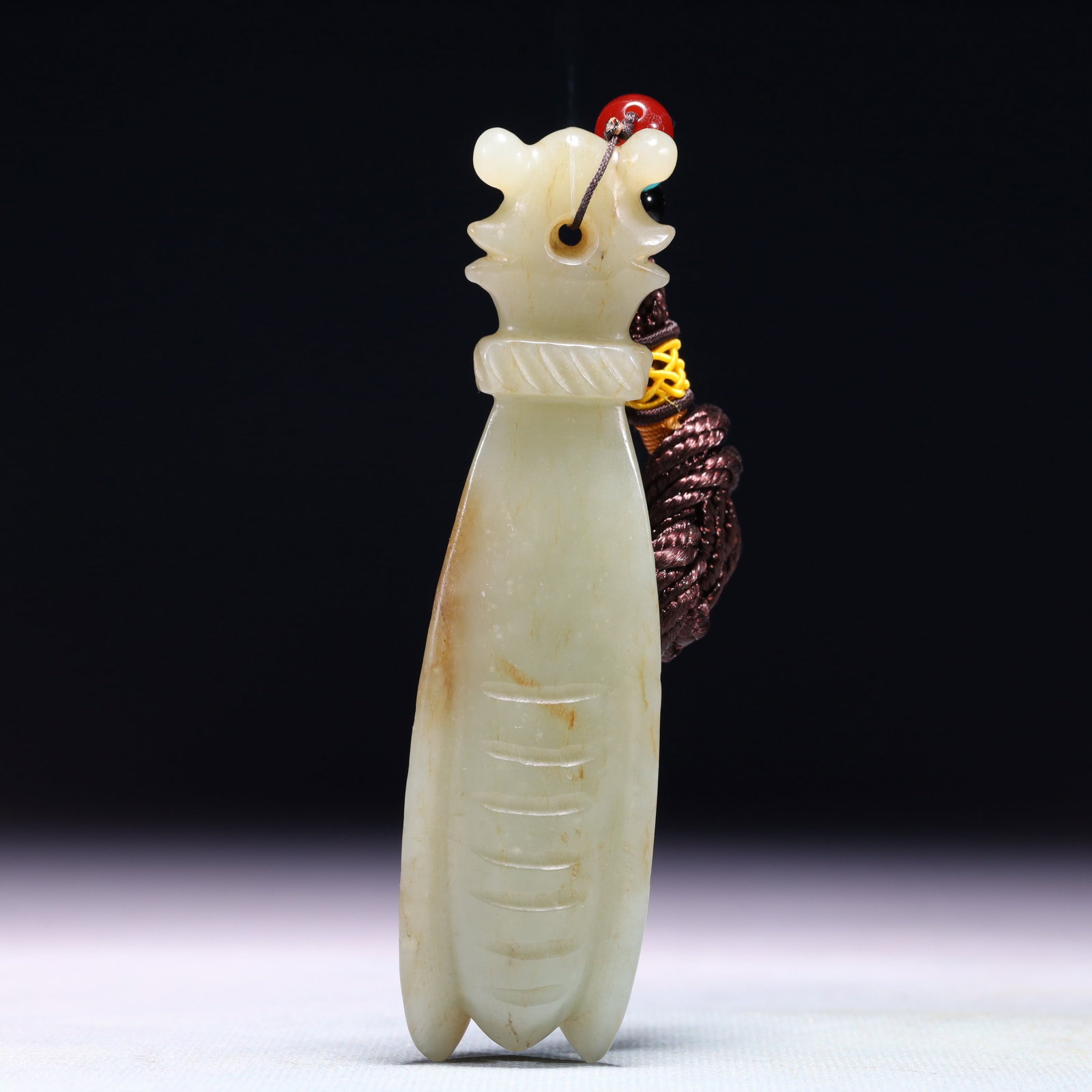 An Exquisite White Jade Cicada Pendant - 6