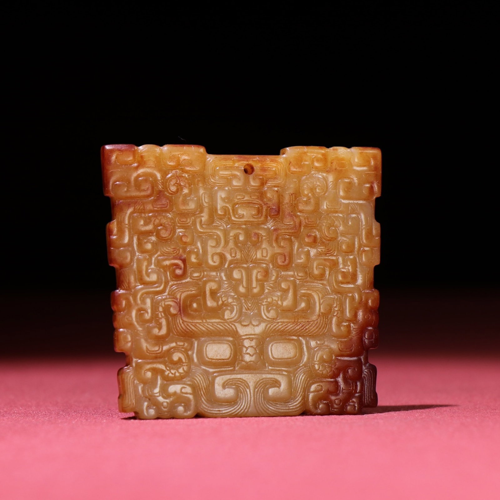 White Jade Beast-Face Pattern Pendant - 4