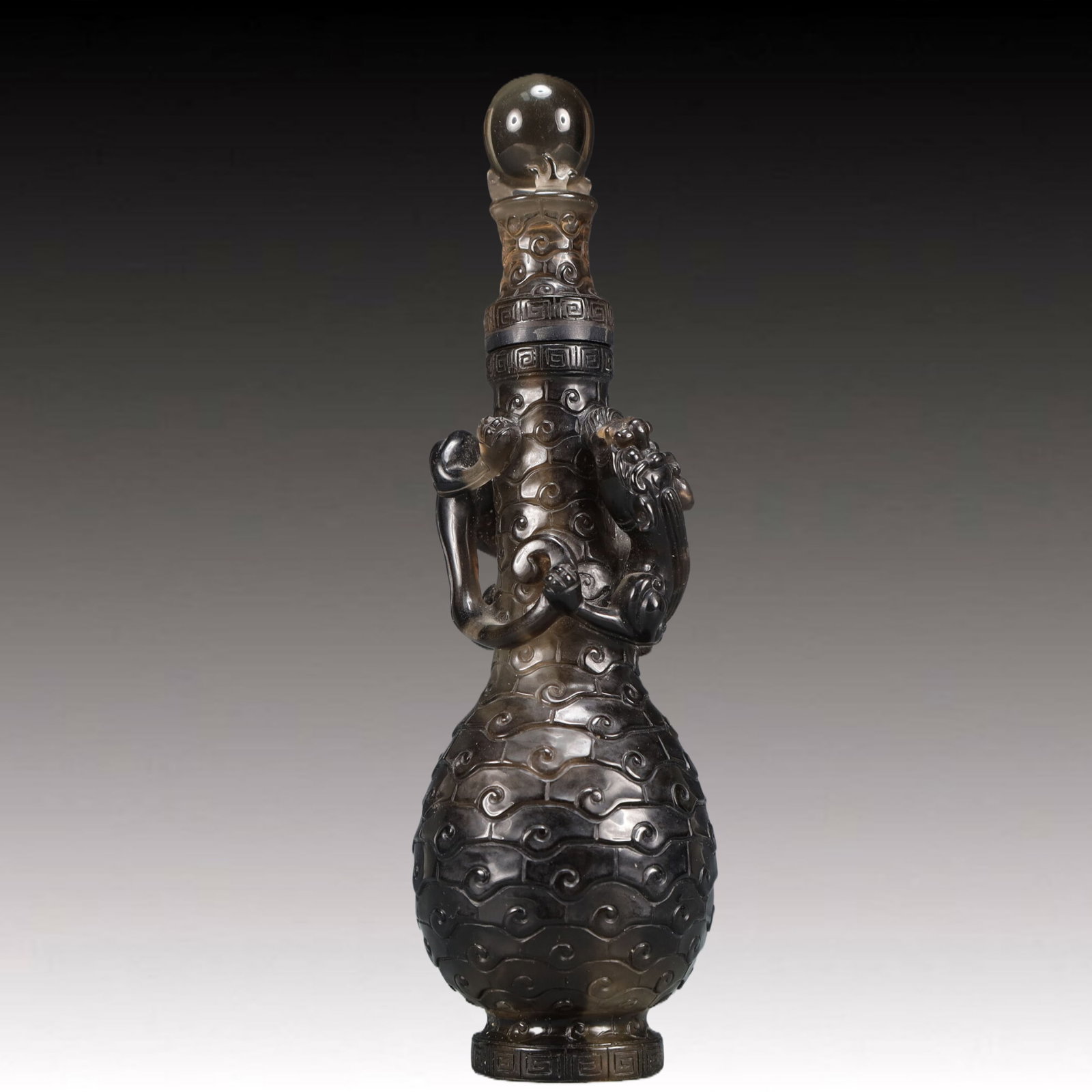 An Exquisite Crystal Auspicious Beast Pattern Vase - 2