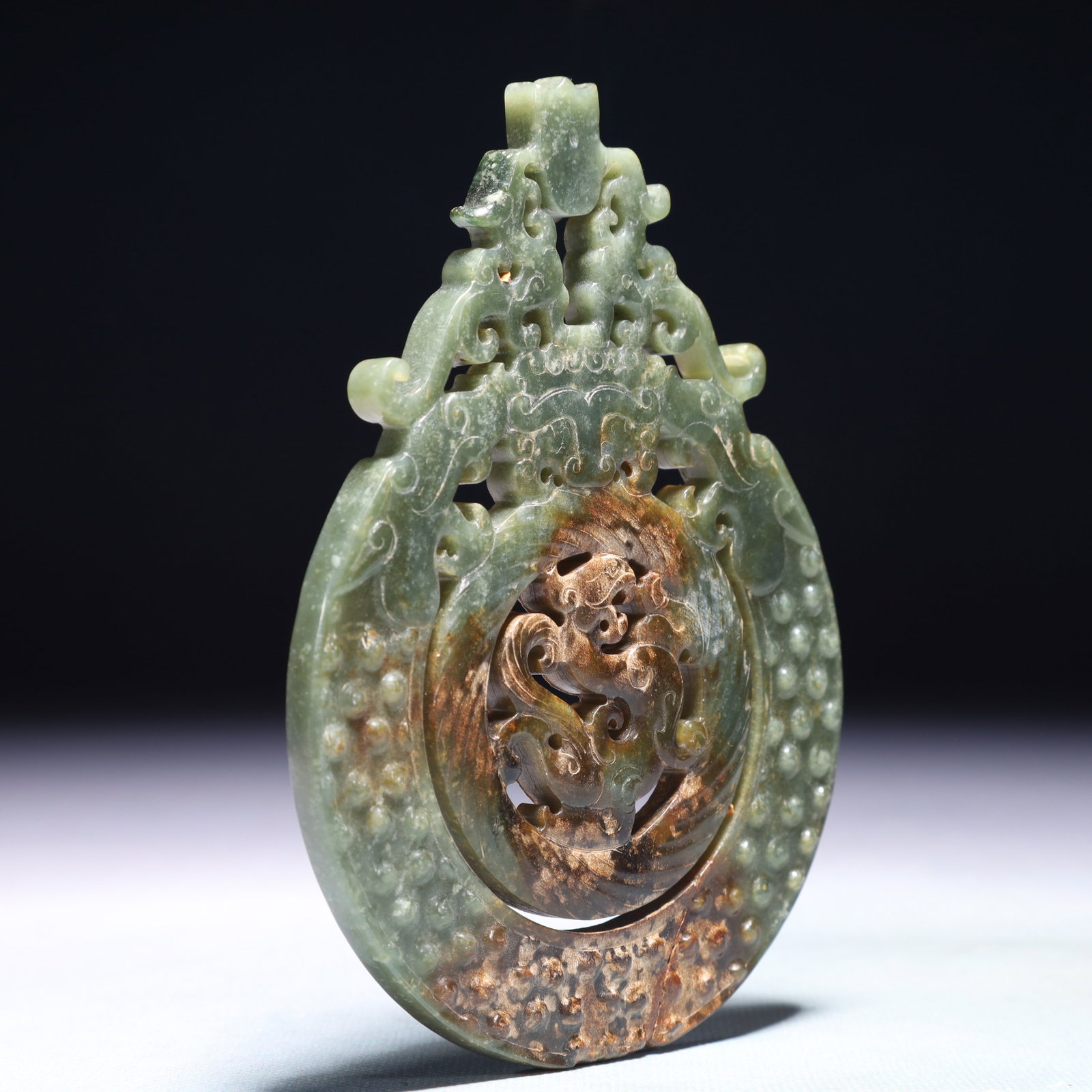 An Exquisite Jasper Dragon Pattern Pendant - 3