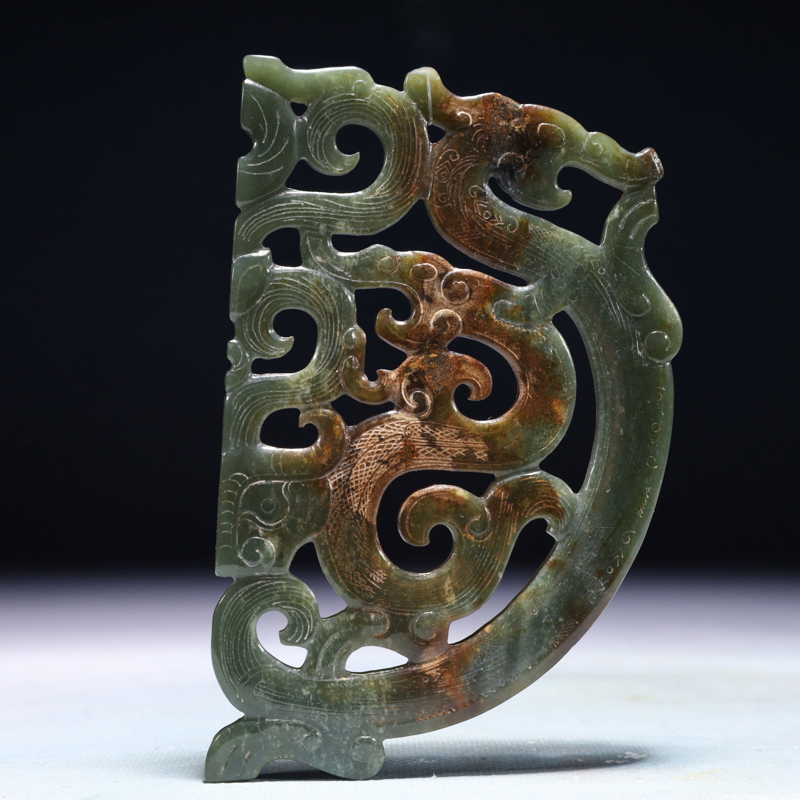 An Exquisite Jasper Dragon Pattern Pendant - 5