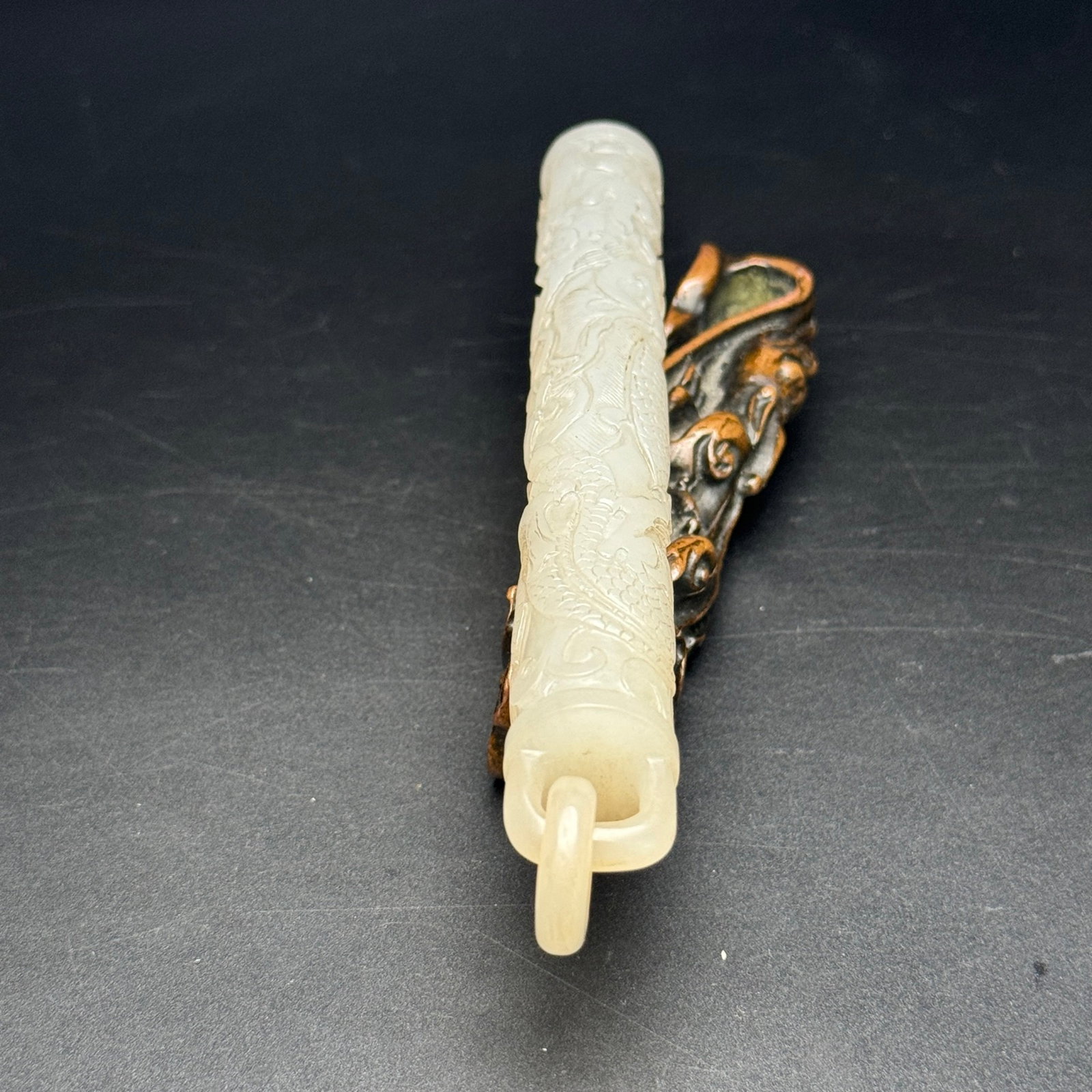 An Exquisite White Jade Dragon Pattern Pendant - 5