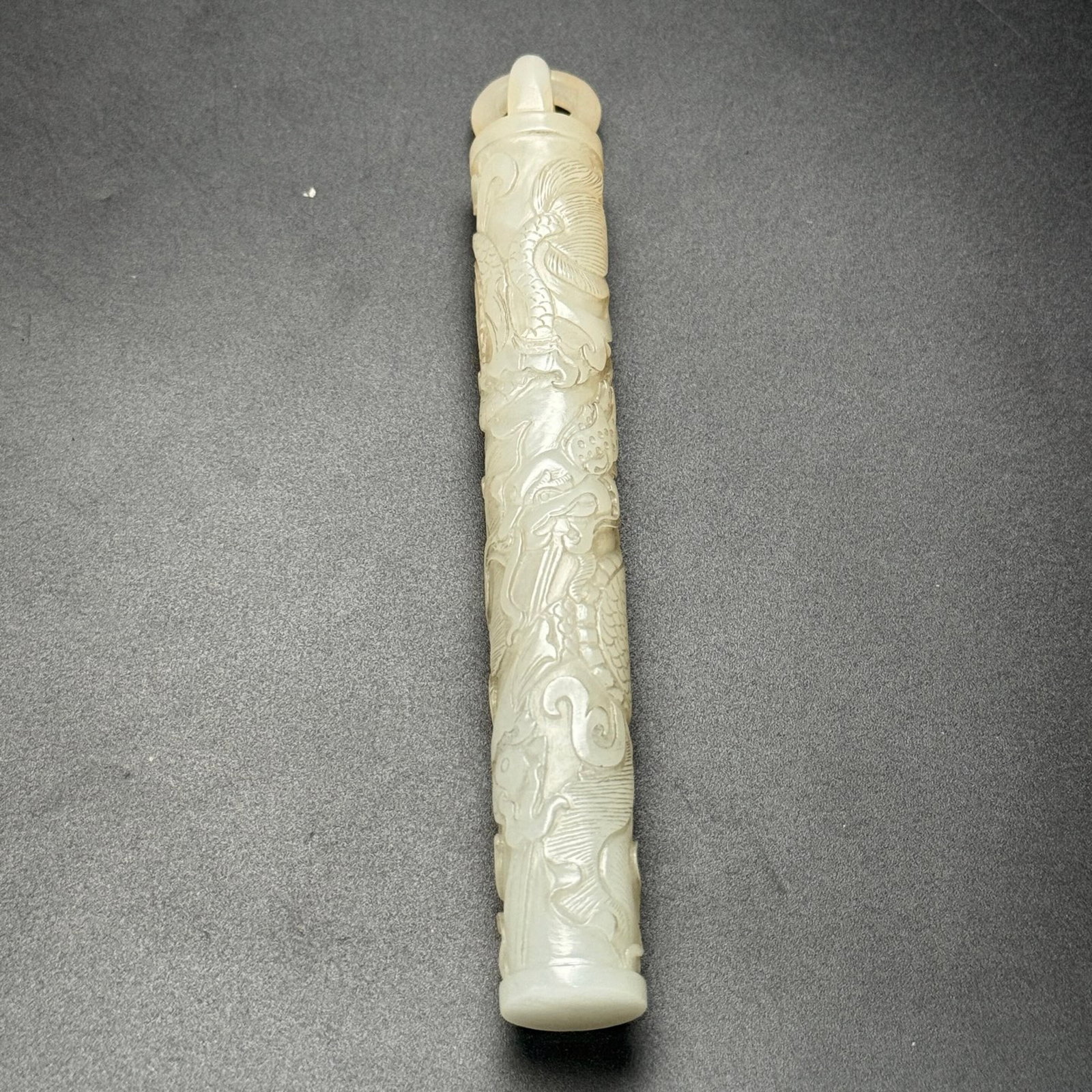 An Exquisite White Jade Dragon Pattern Pendant - 6