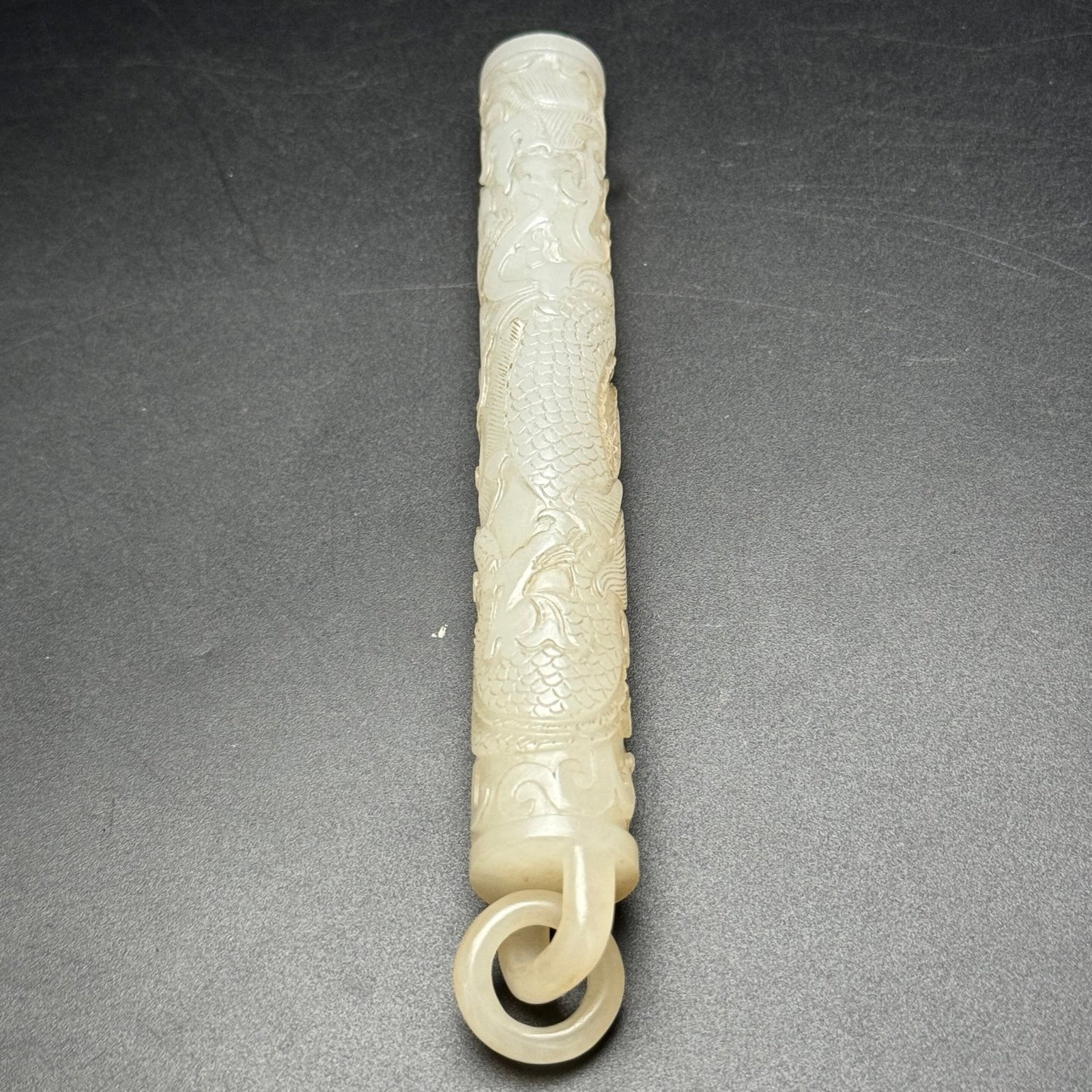 An Exquisite White Jade Dragon Pattern Pendant - 7