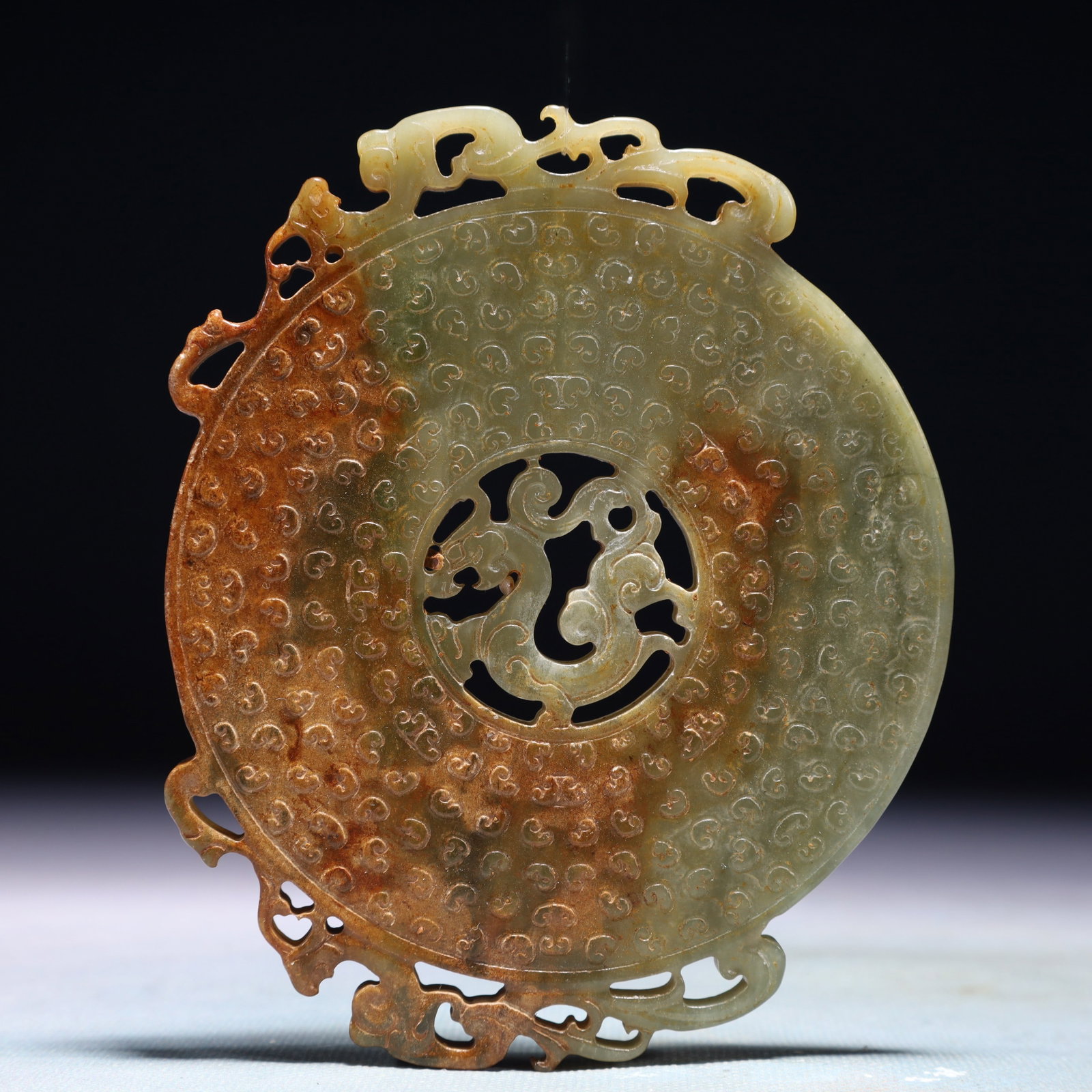 An Exquisite White Jade Dragon Pattern Pendant - 4
