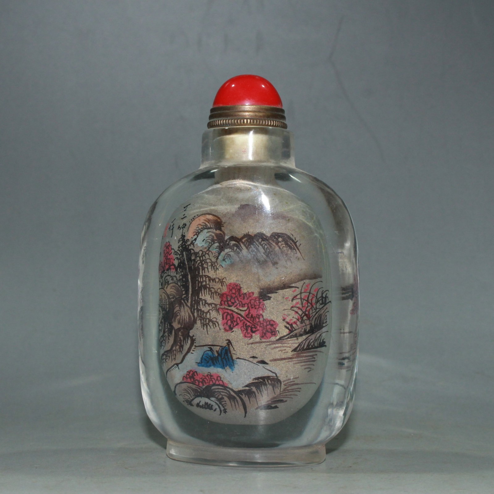 An Exquisite Glass Landscape Pattern Snuff Bottle - 3