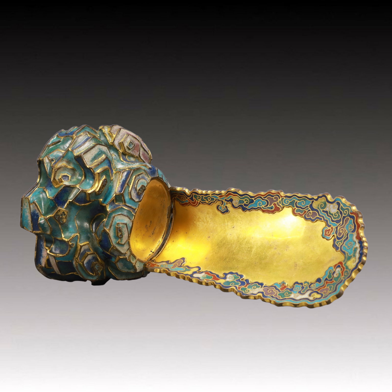 An Exquisite Cloisonne Auspicious Cloud Pattern Throne - 7