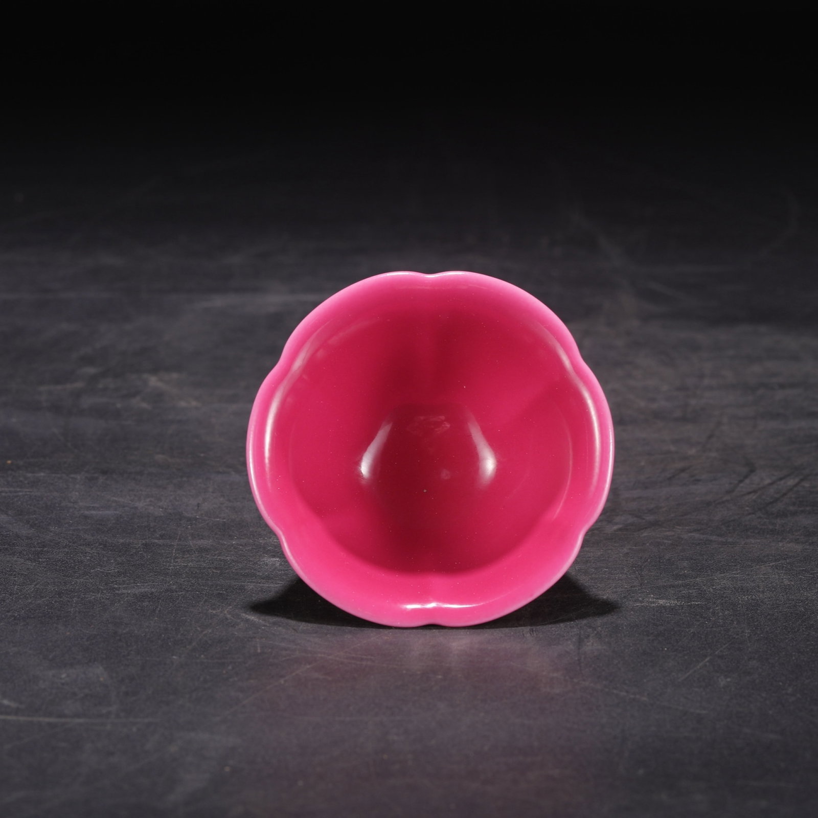 An Exquisite Ruby Red-Glazed Cup,with Plate - 7