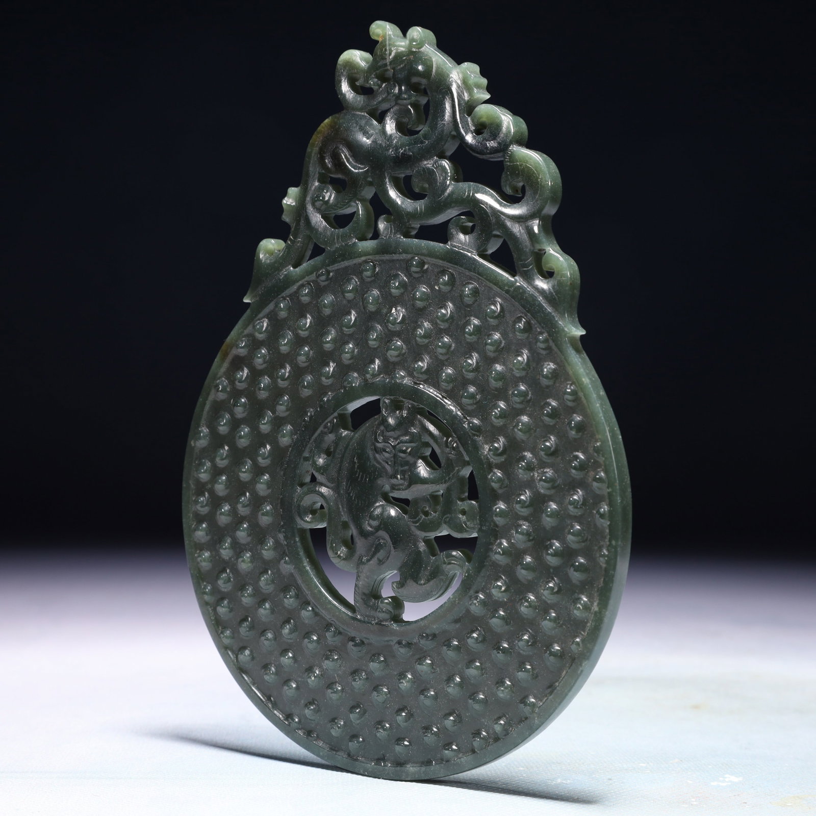 An Exquisite Jasper Dragon Pattern Pendant - 4