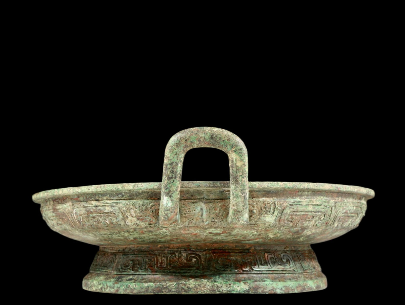 A precious bronze dragon-patterned ear plate - 3
