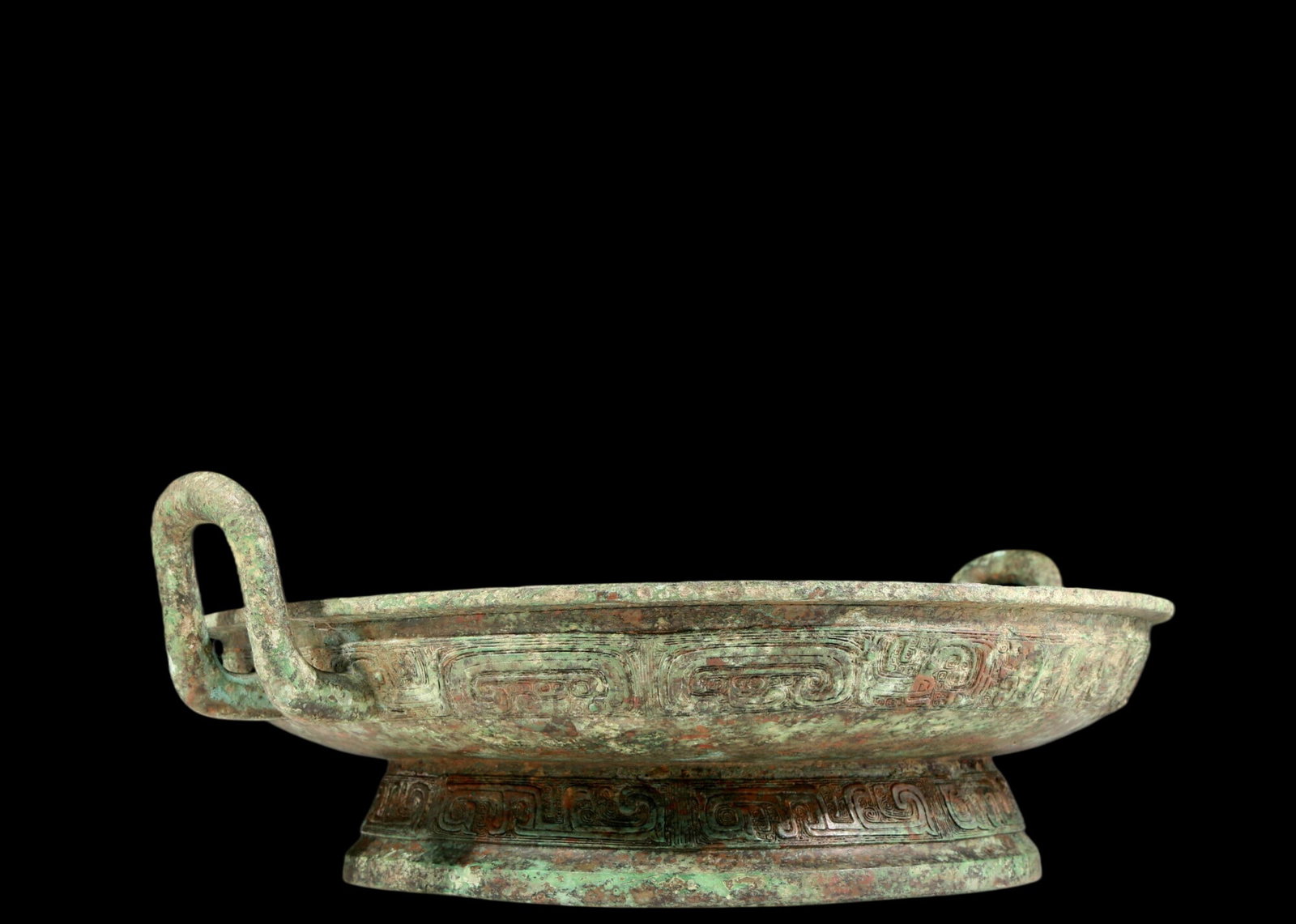 A precious bronze dragon-patterned ear plate - 4