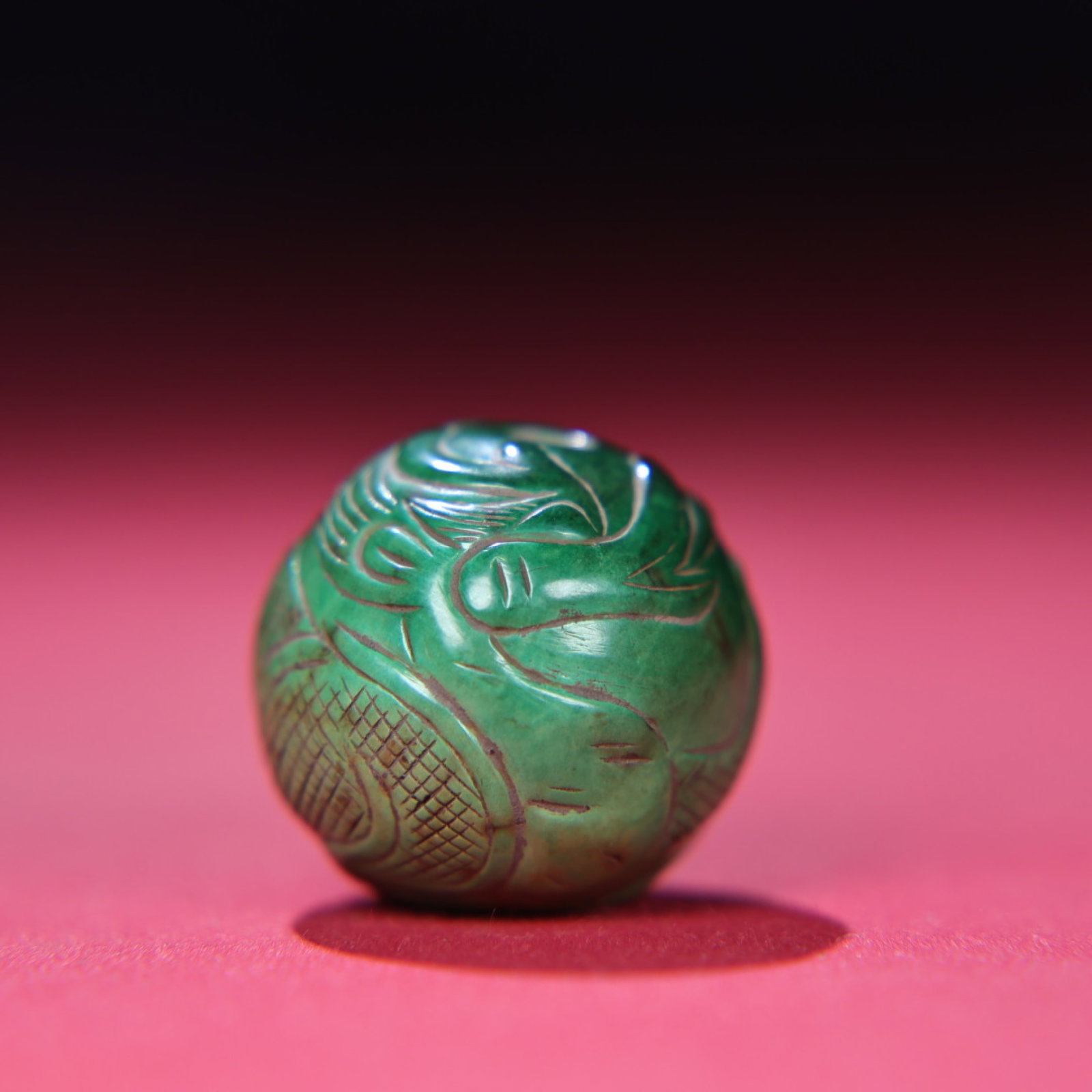 An Exquisite Turquoise Dragon Pattern Bead - 5