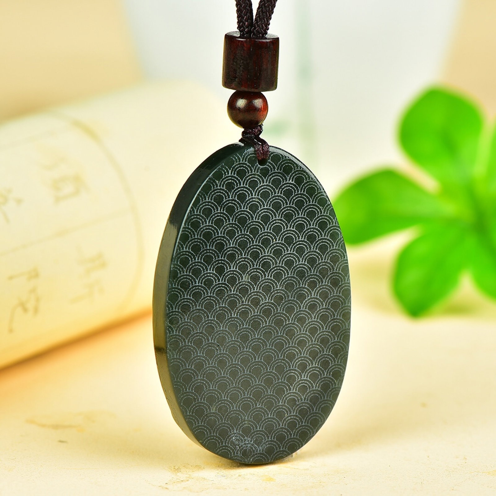 An Exquisite Jasper Dragon Pattern Pendant - 5