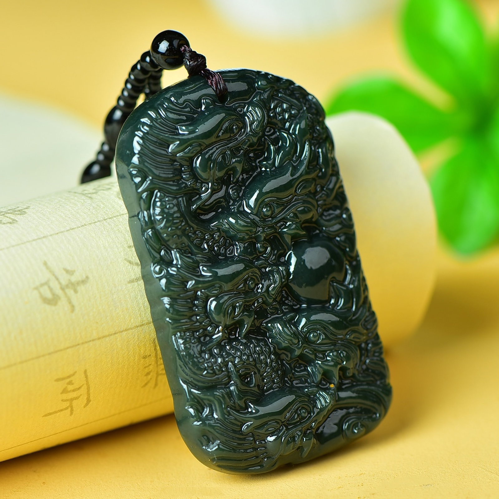 An Exquisite Jasper Dragon Pattern Pendant - 3