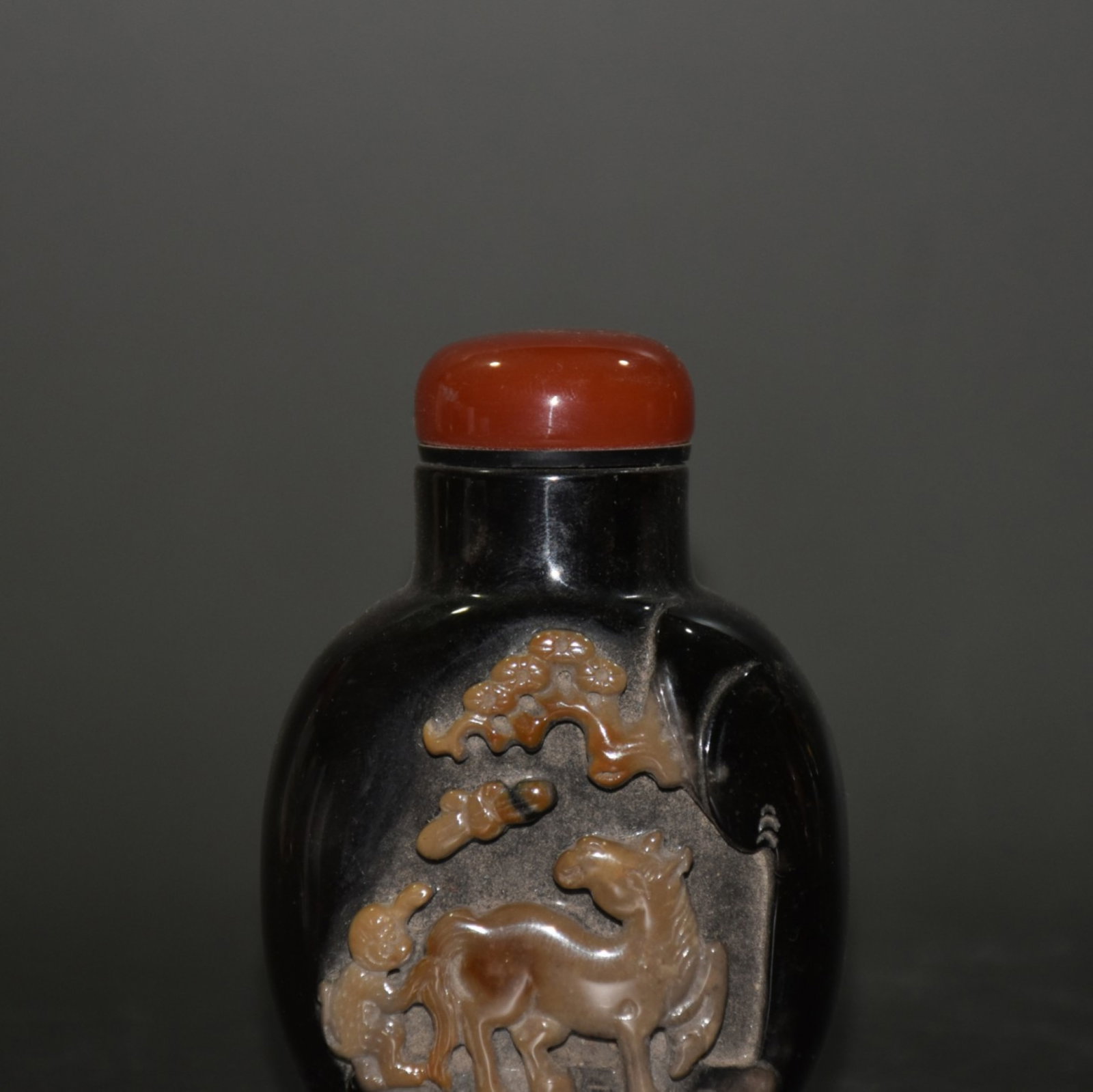An Exquisite Agate Horse Pattern Snuff Bottle - 7