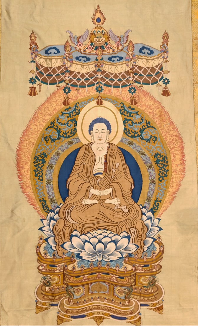 Sakyamuni Buddha image tapestry - 2