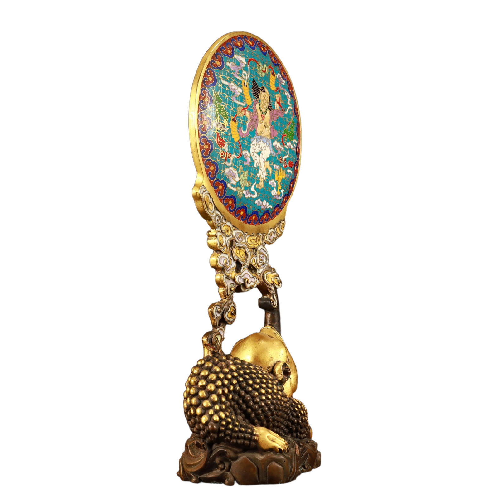An Exquisite Cloisonne Figure Pattern Screen - 10