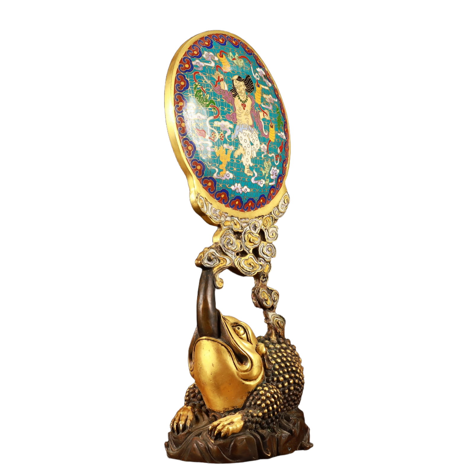 An Exquisite Cloisonne Figure Pattern Screen - 5