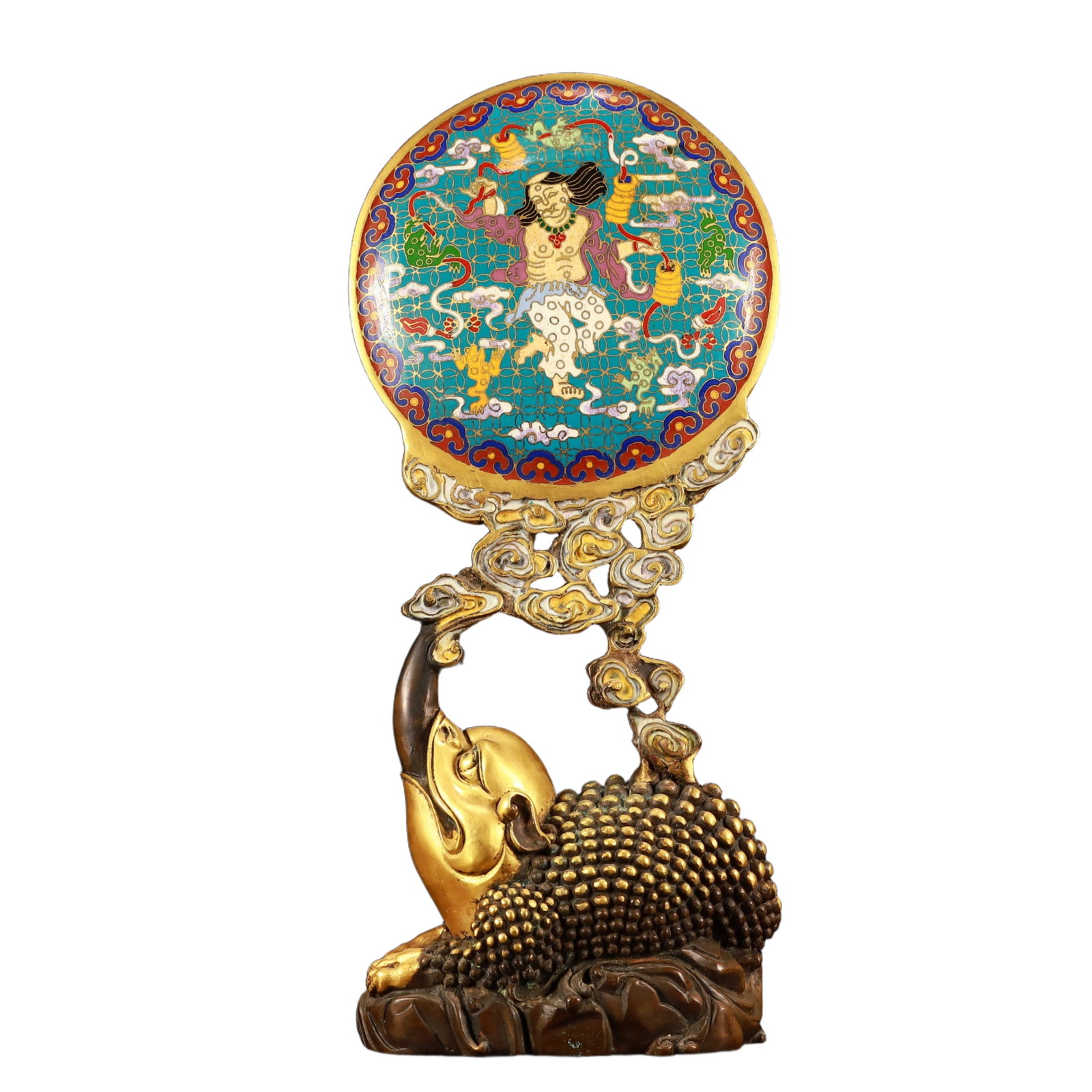An Exquisite Cloisonne Figure Pattern Screen - 6