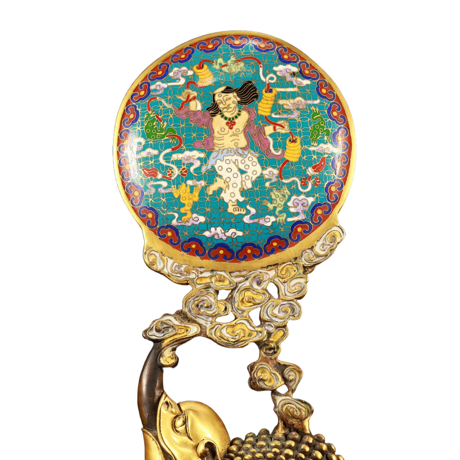 An Exquisite Cloisonne Figure Pattern Screen - 7