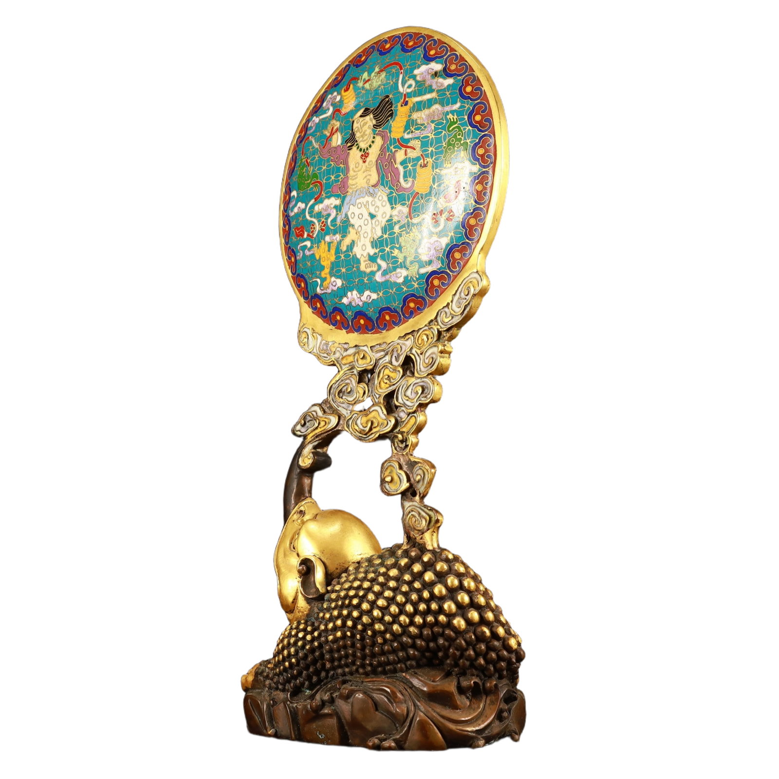 An Exquisite Cloisonne Figure Pattern Screen - 9
