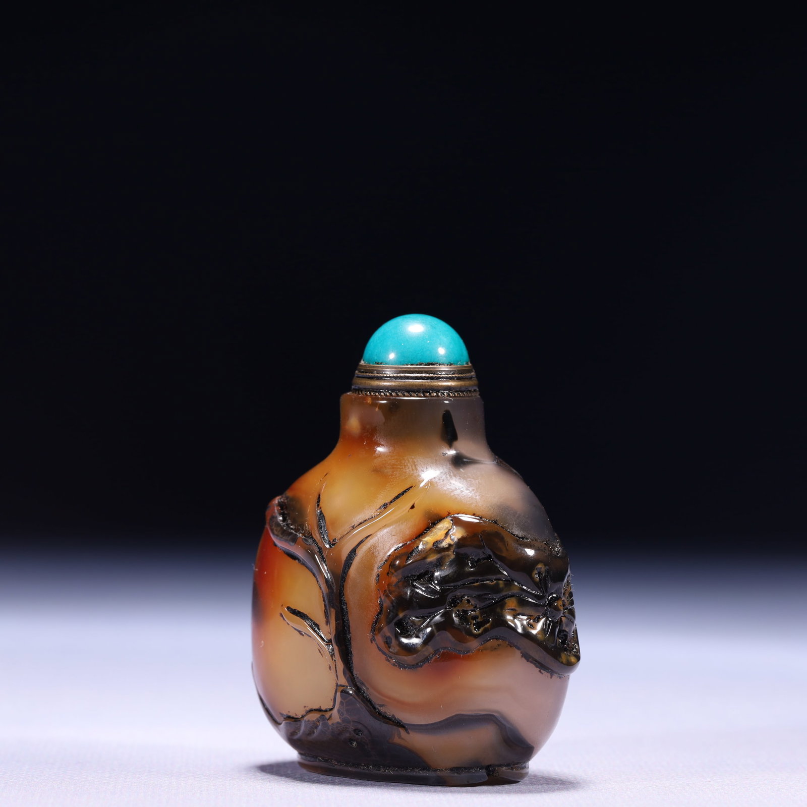 An Exquisite Agate Landscape Pattern Snuff Bottle - 2