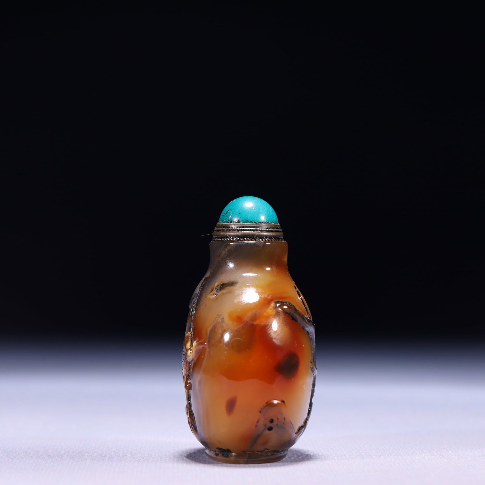 An Exquisite Agate Landscape Pattern Snuff Bottle - 7