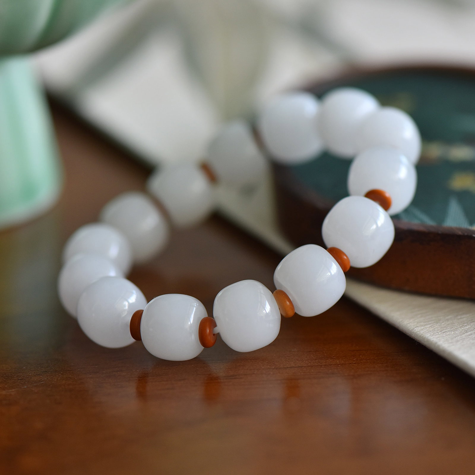 An Exquisite White Jade Bracelets - 5