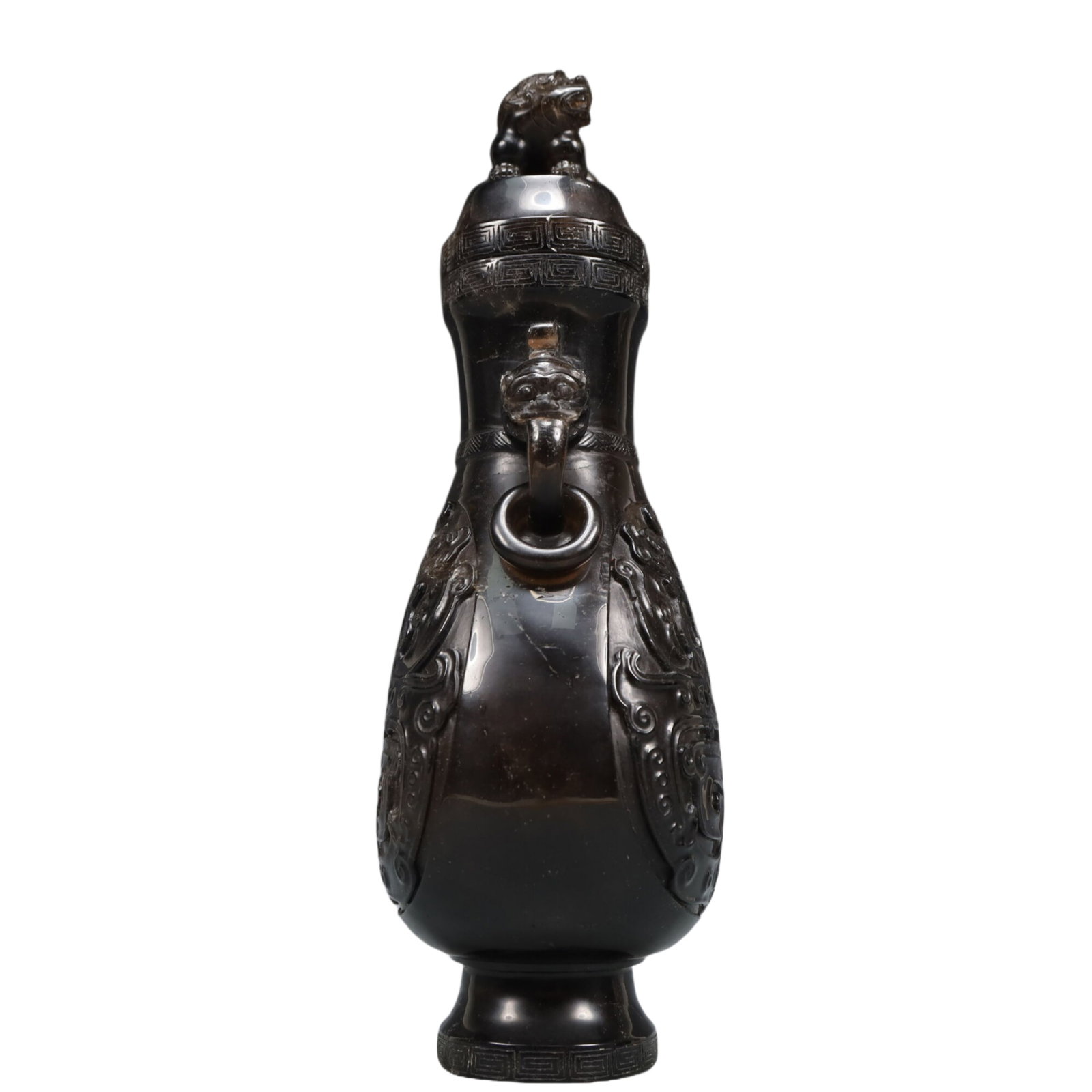 An Exquisite Crystal Beast-Face Pattern Double-Ears Vase - 8