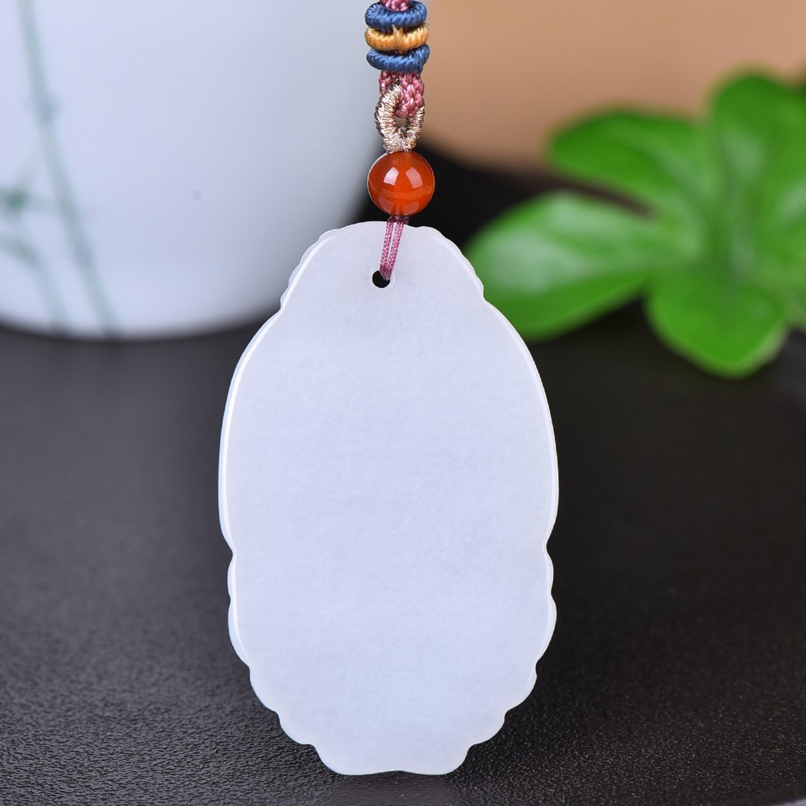 An Exquisite White Jade Beast-Face Pattern Pendant - 5