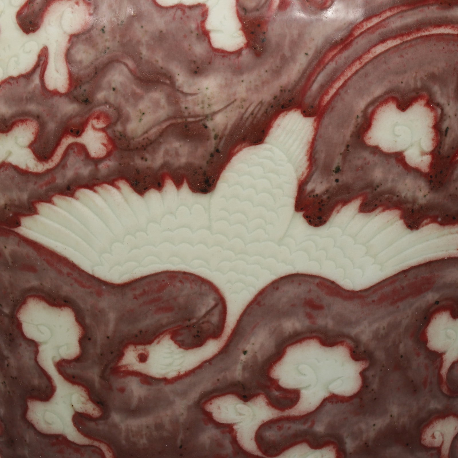 A Huge Underglaze-Red Auspicious Cloud and Phoenix Pattern Vase - 3