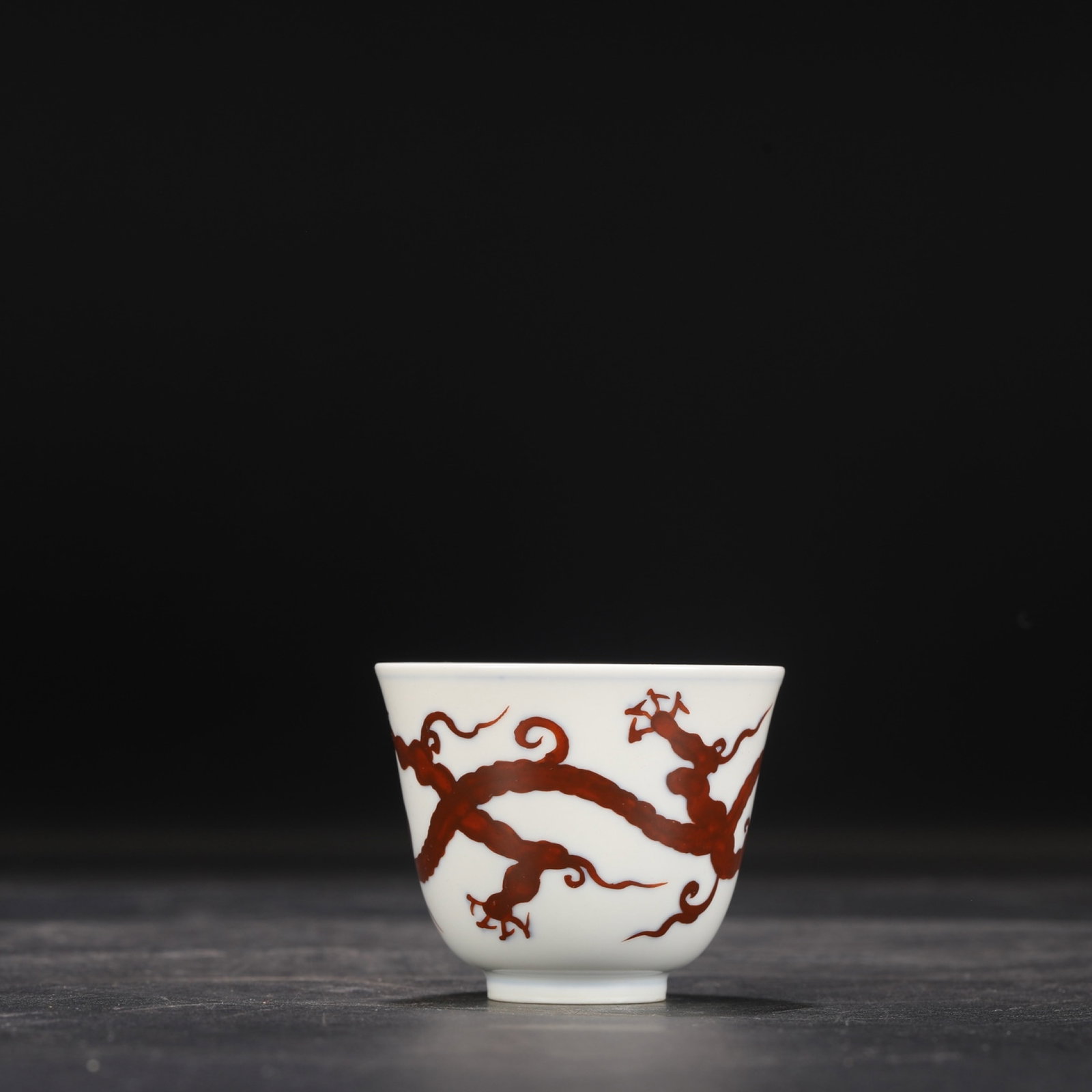 An Exquisite Iron-Red Dragon Pattern Cup - 5