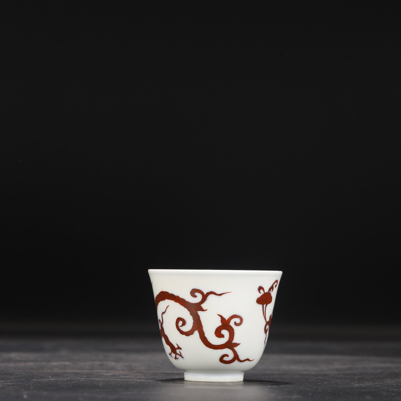 An Exquisite Iron-Red Dragon Pattern Cup - 6