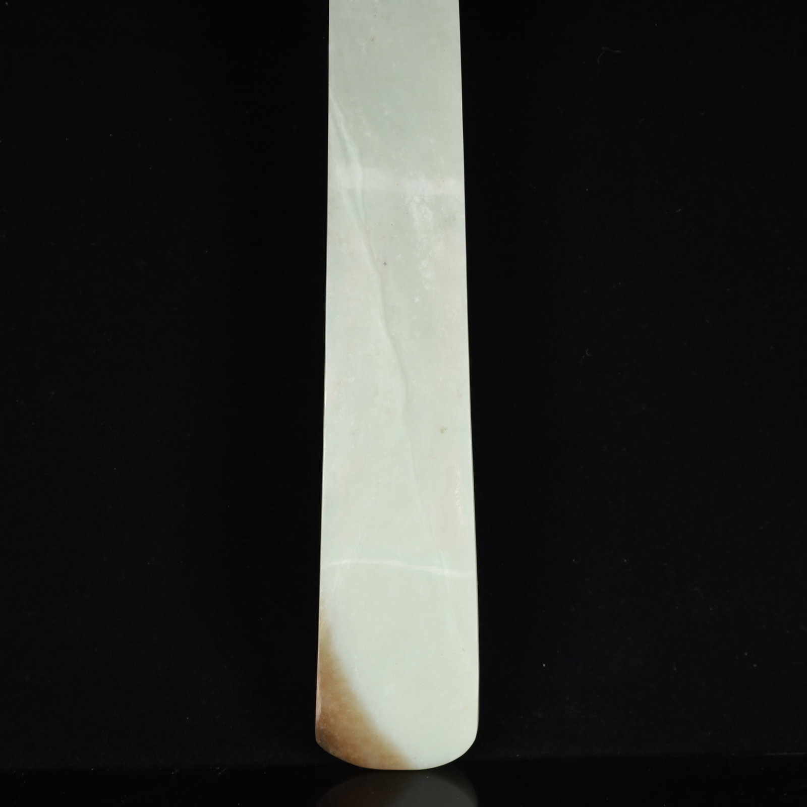 A Rare White Jade Flower Pattern Ruyi - 7