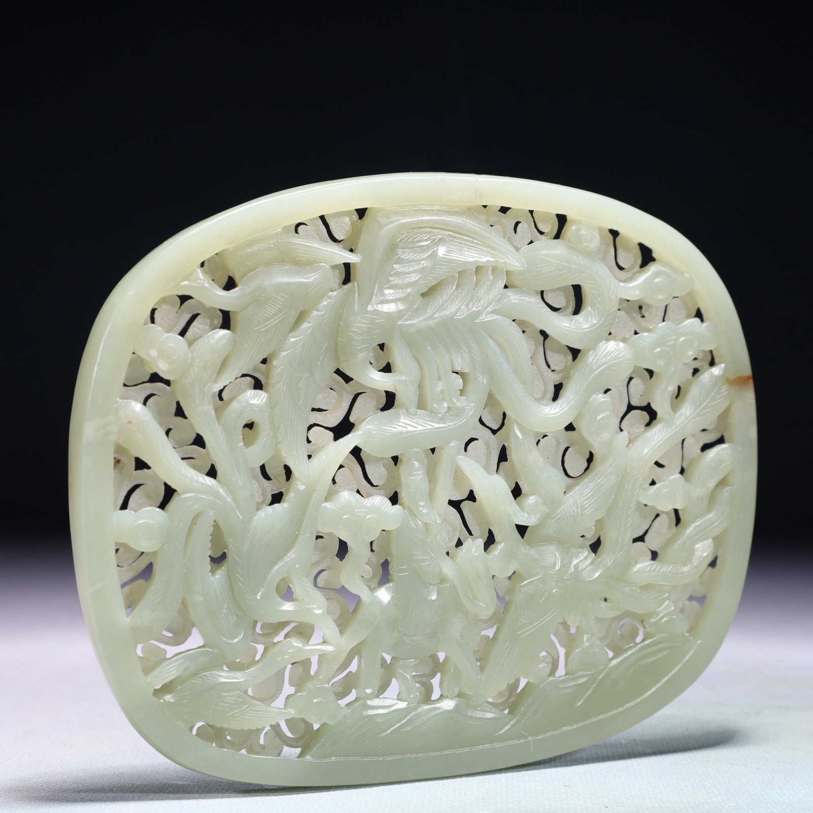 An Exquisite White Jade Auspicious Cloud and Phoenix Pattern Pendant - 5