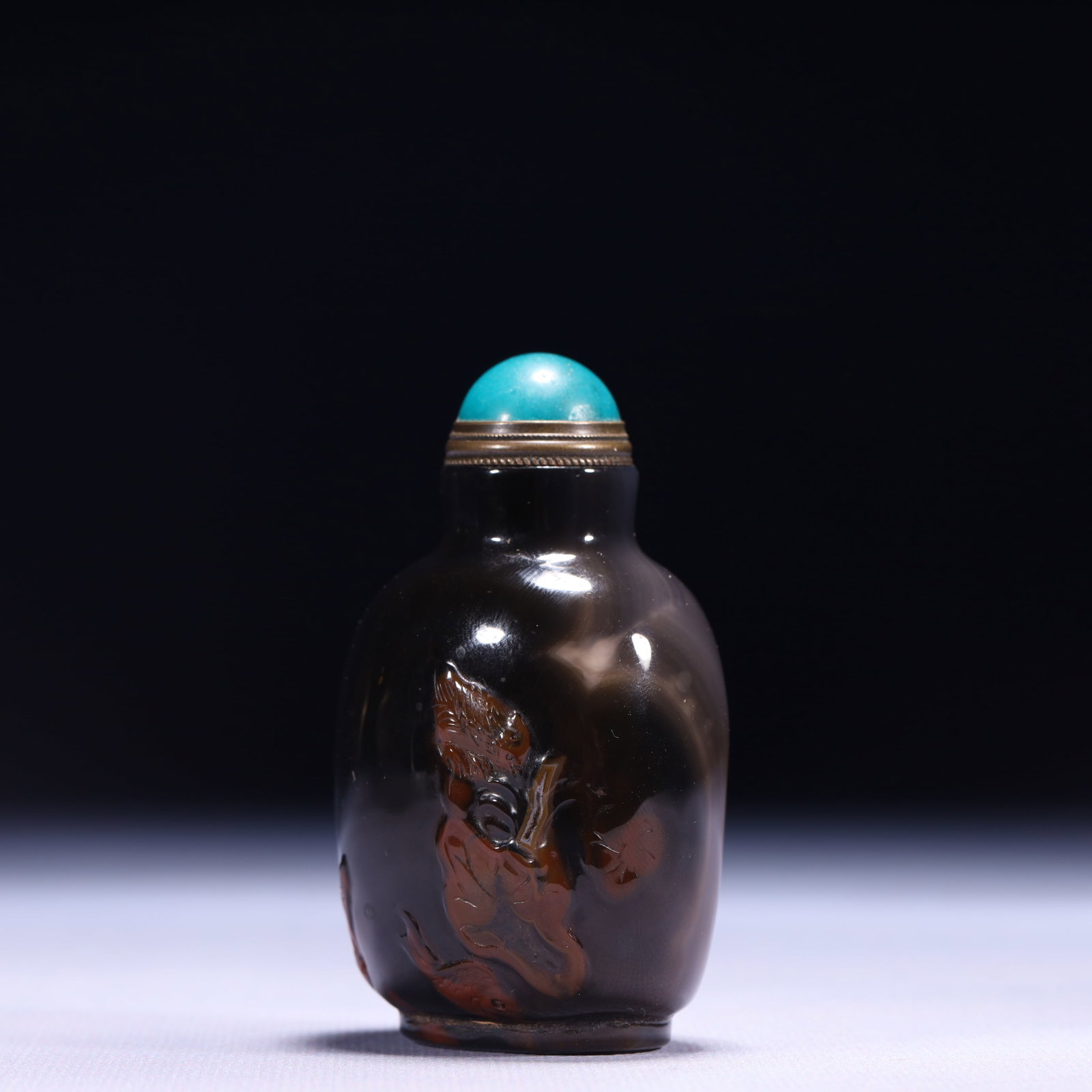An Exquisite Agate Flower Pattern Snuff Bottle - 2