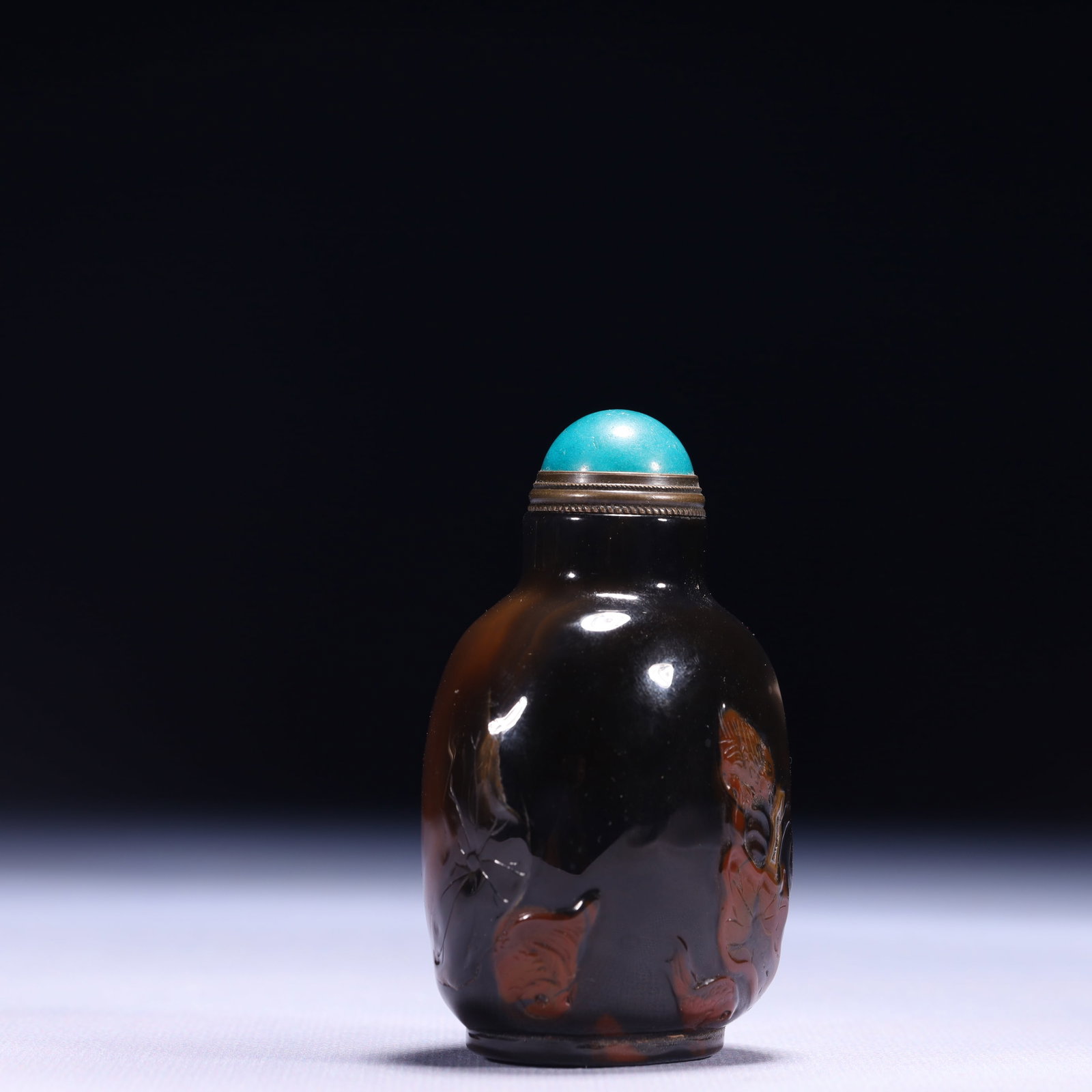 An Exquisite Agate Flower Pattern Snuff Bottle - 3