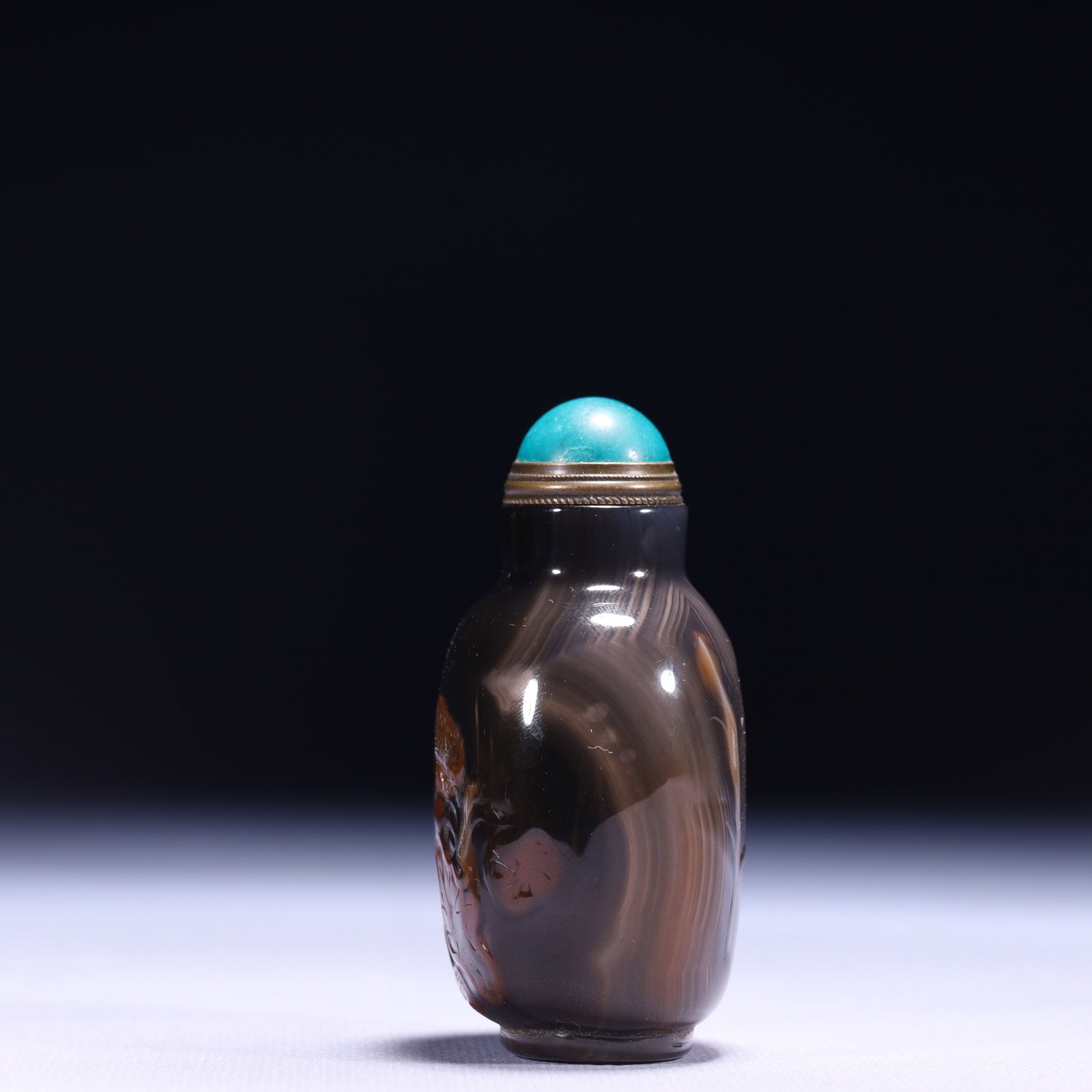 An Exquisite Agate Flower Pattern Snuff Bottle - 7