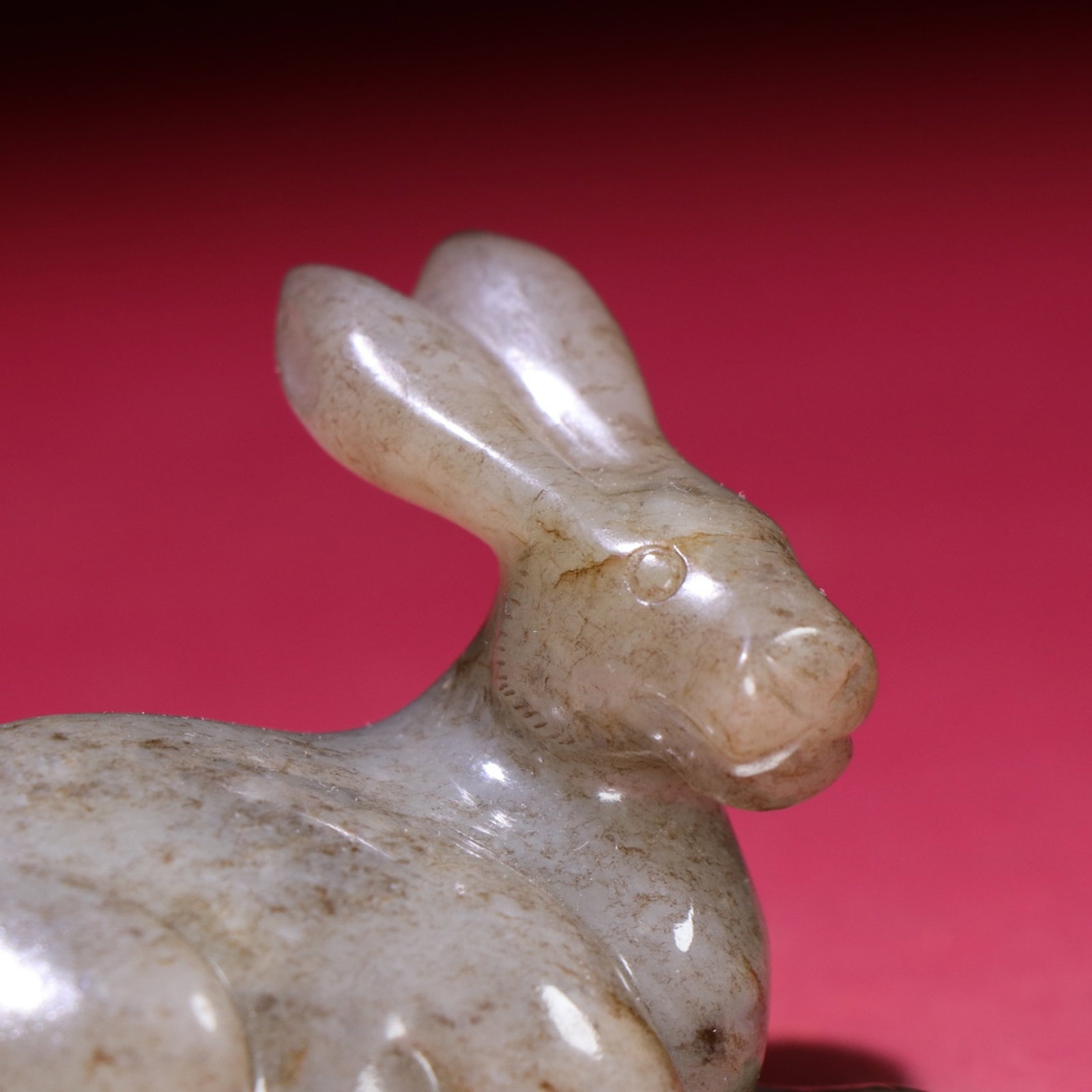 White Jade Rabbit Hand Piece - 3