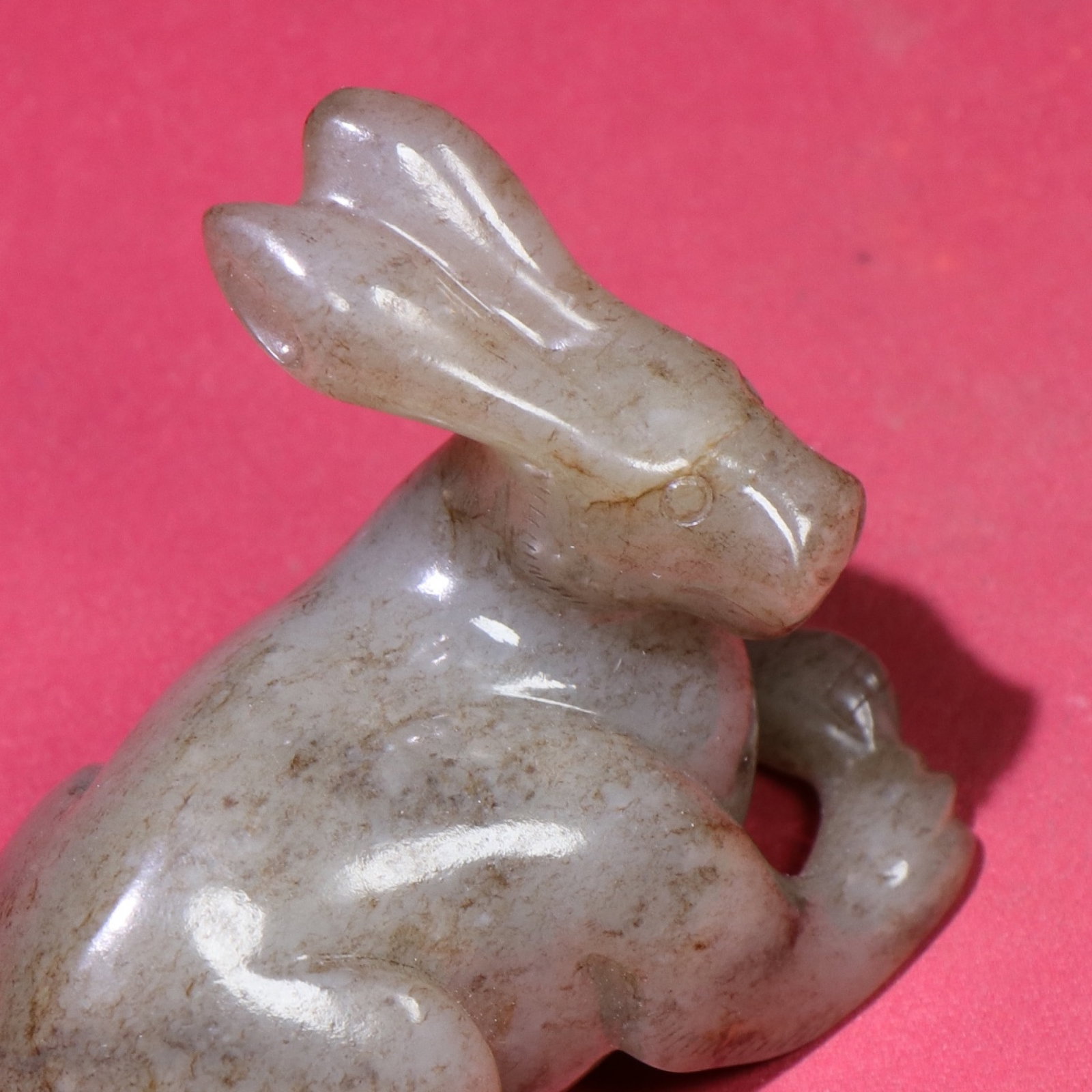 White Jade Rabbit Hand Piece - 9