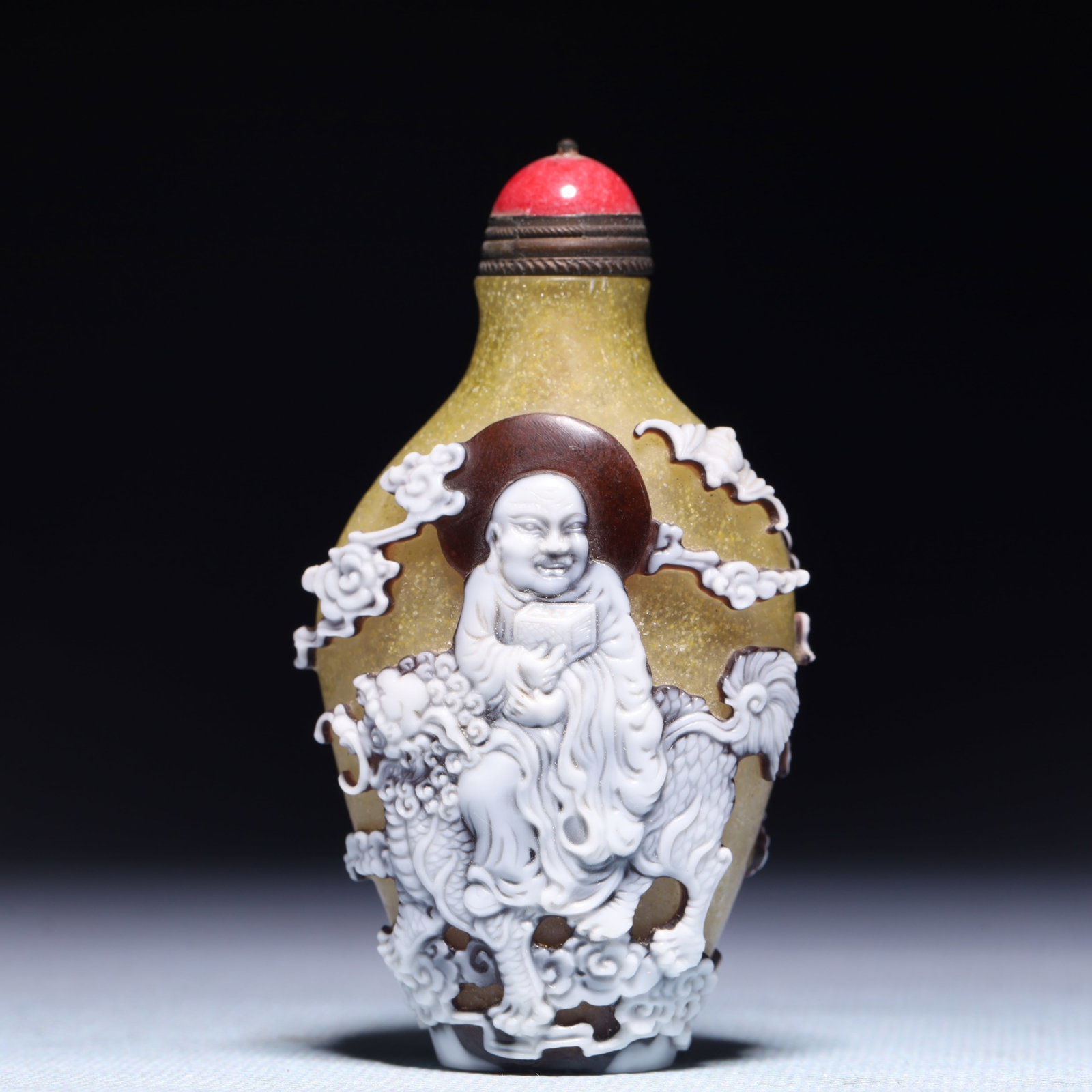 An Exquisite Glass Figure Pattern Snuff Bottle - 5
