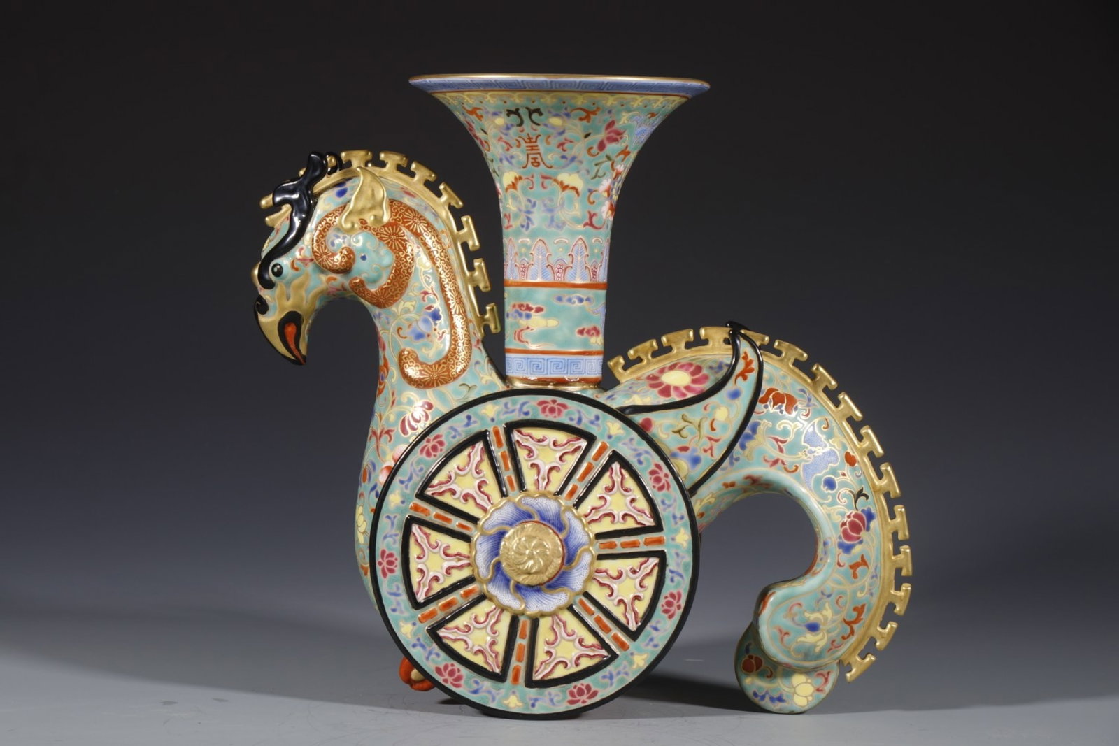 An Exquisite Enamel Lotus Pattern Phoenix Cup - 6