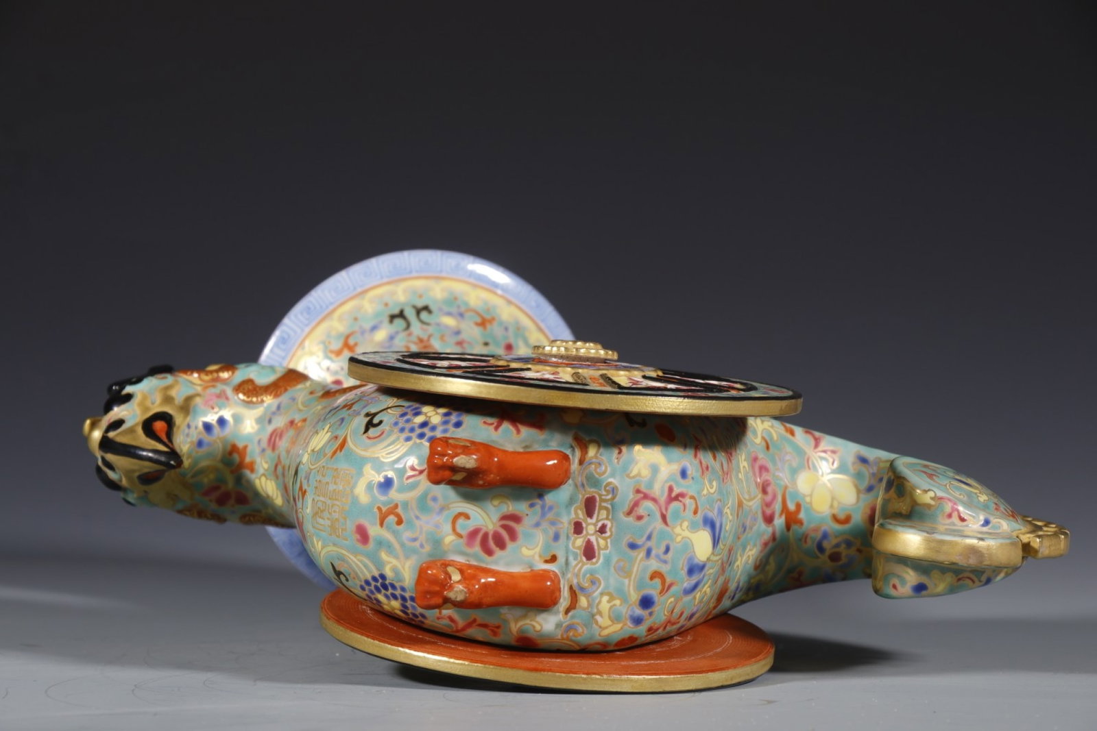 An Exquisite Enamel Lotus Pattern Phoenix Cup - 7