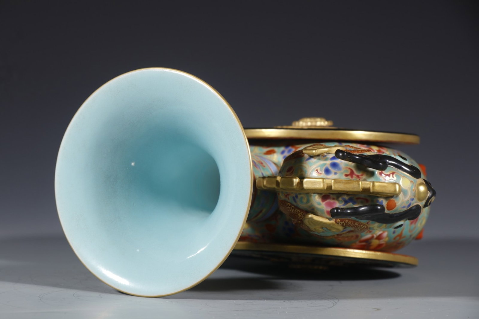 An Exquisite Enamel Lotus Pattern Phoenix Cup - 8