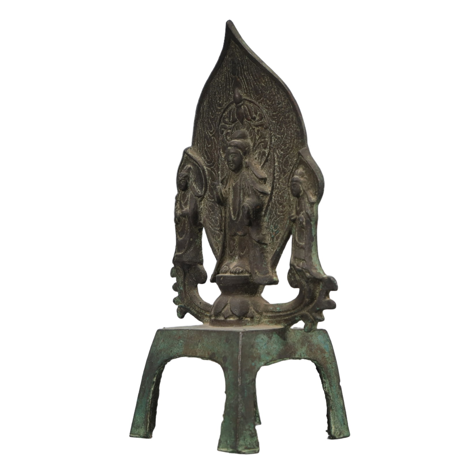 A Solemn Bronze Buddha Statue - 3
